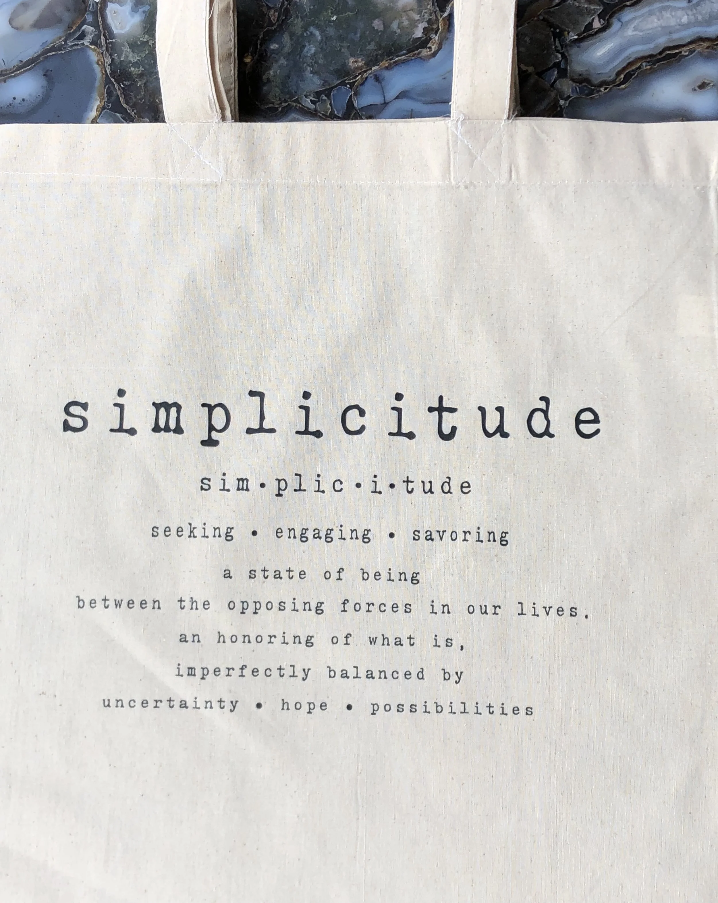 Simplicitude "Definition" Canvas Book Bag  