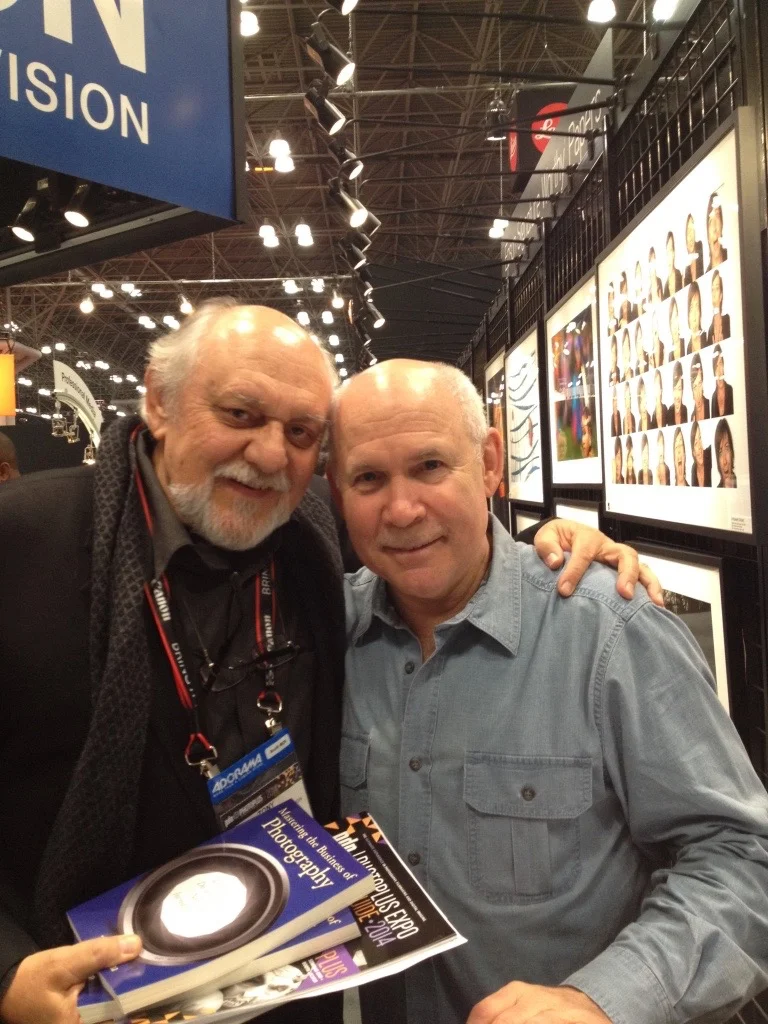 Tony Luna with Steve McCurry at the PhotoPlus Expo in 2014.