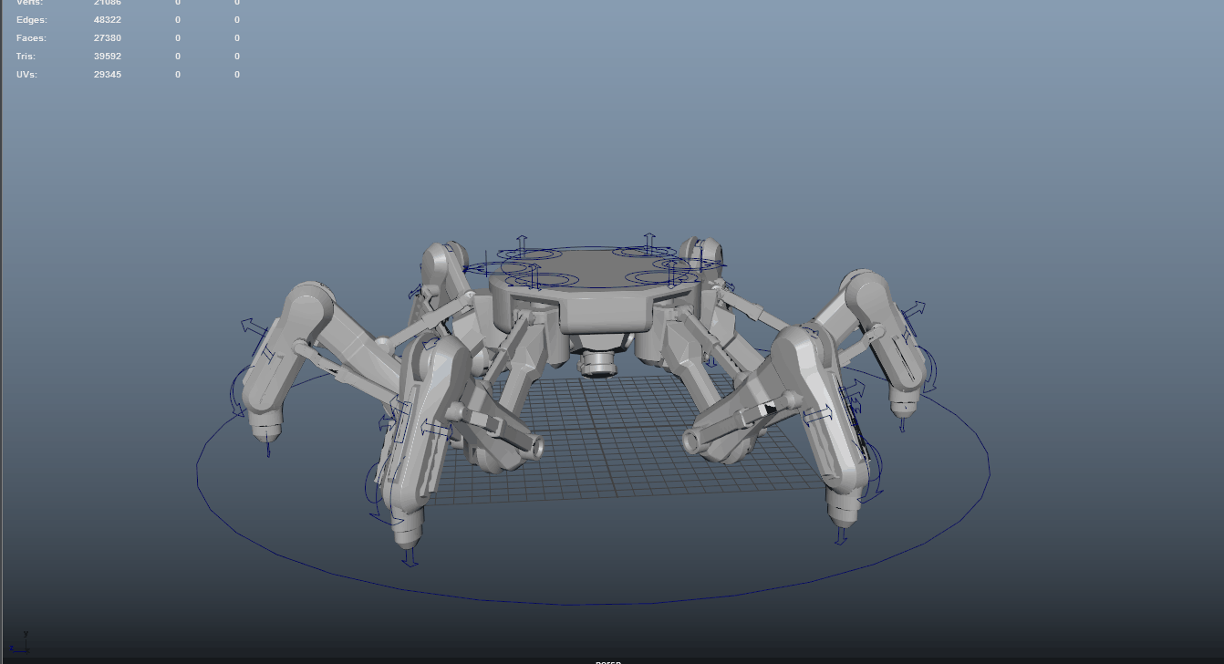 Speaking of the death animation: I also finally got to finish the new death animation for the new mesh as well. As you can see this death animation is a lot less mechanical than the activate. This is intended to make the boss feel frantic an weak at the end of the fight.