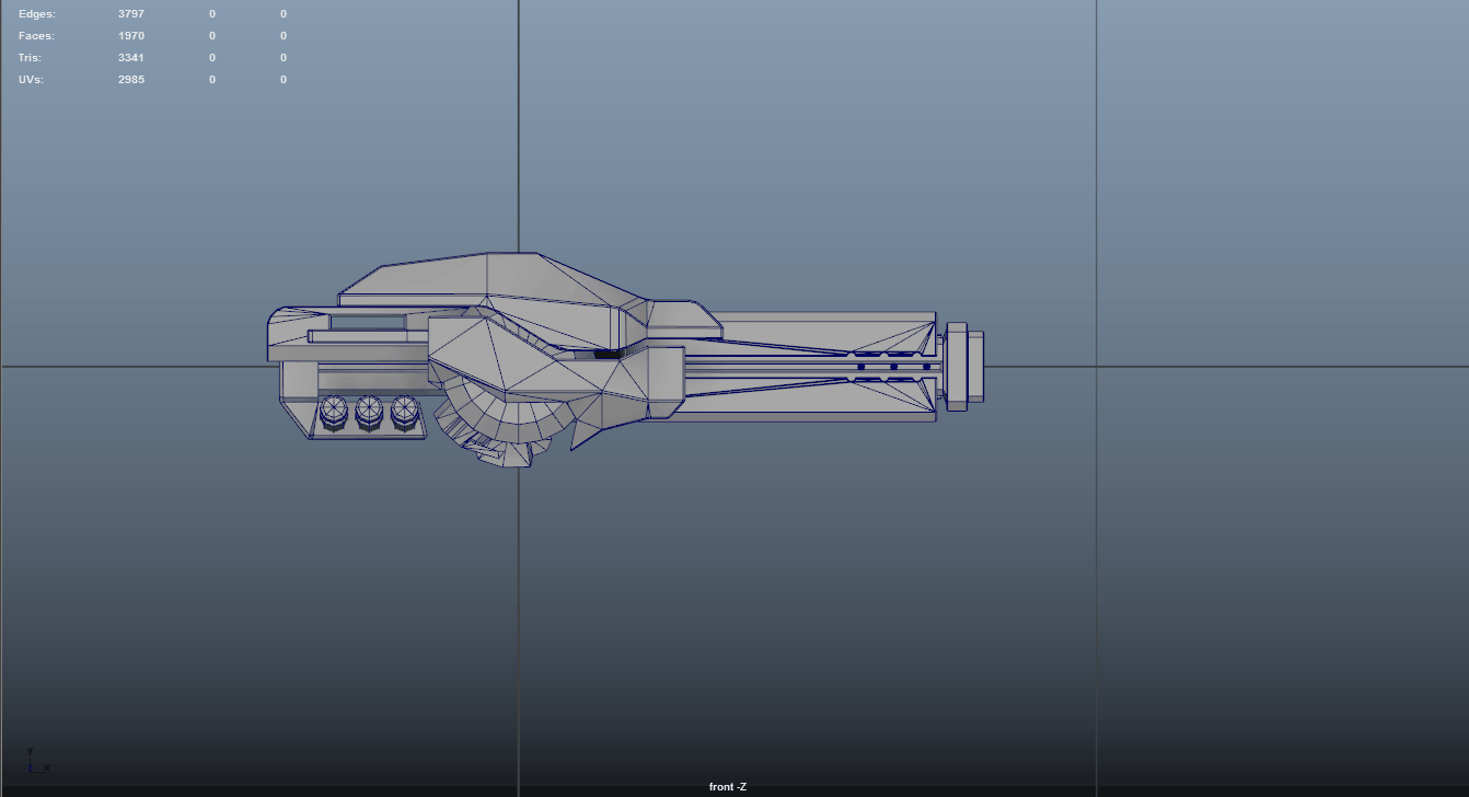 Recoil for the lazer shot. This animation plays after the lazer beam finishes.