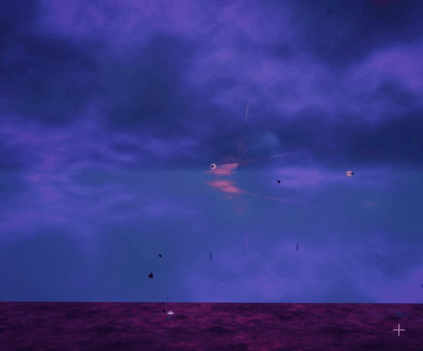 An electrical version of the spherical explosion for when certain boss components are destroyed.