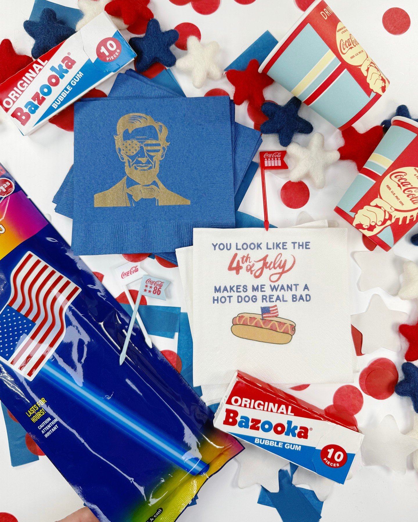 4th of July prep is in full swing, going for nostalgia and relaxed vibes.  #4thofjuly #abelincoln #honestabe