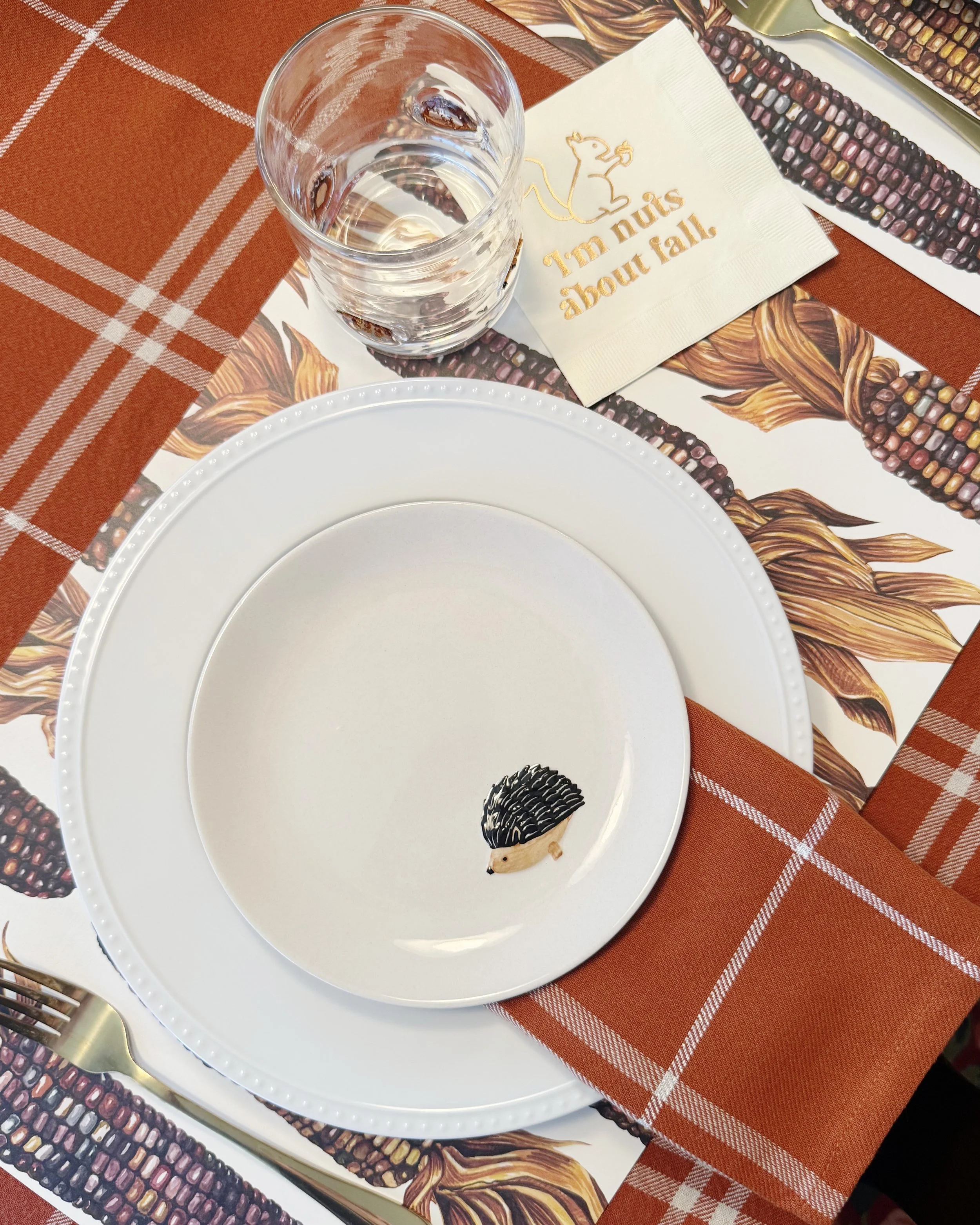 Hedgehog Fall Tablescape