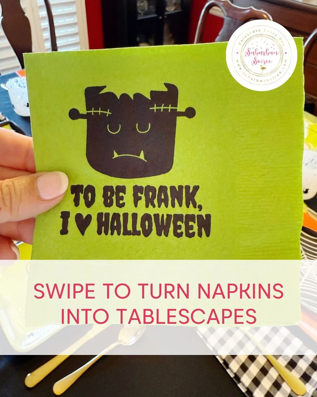 Swipe to see how a cute napkin can inspire an entire tablescape! All these are in my shop! 🎃