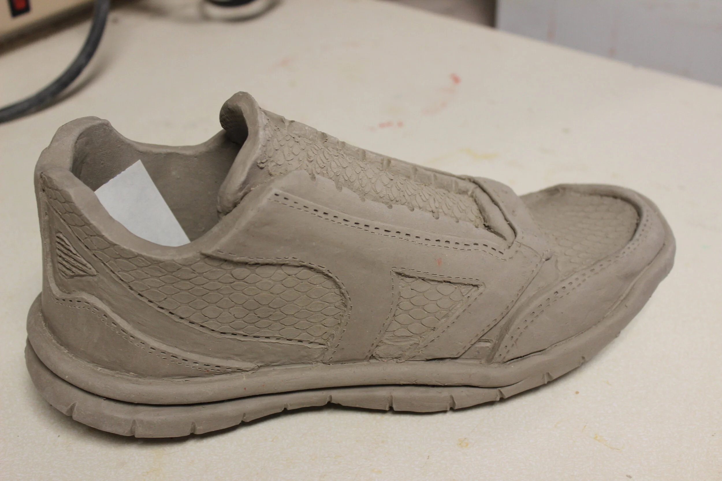 Clay Shoe in Process