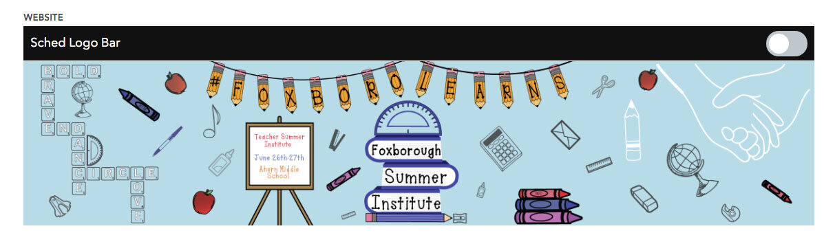 Web Banner for Foxborough Summer Institute by Shaye Nickerson