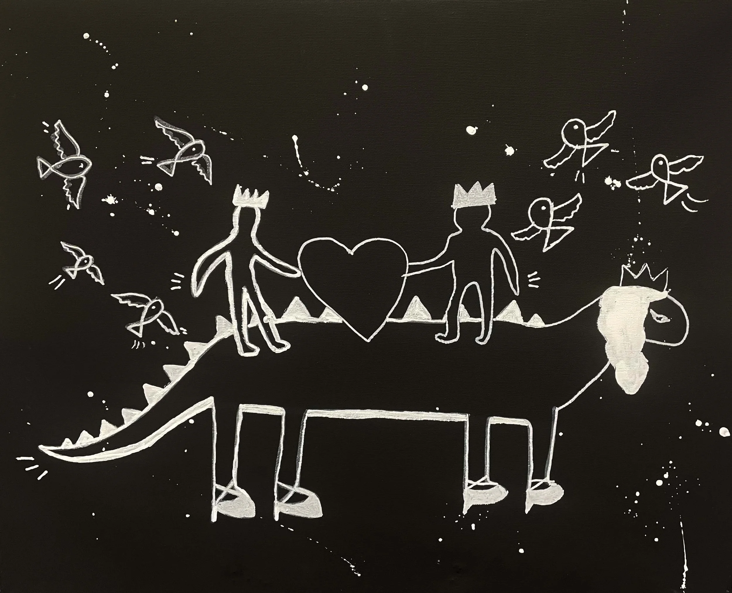 Collaborative Drawing inspired by Keith Harring