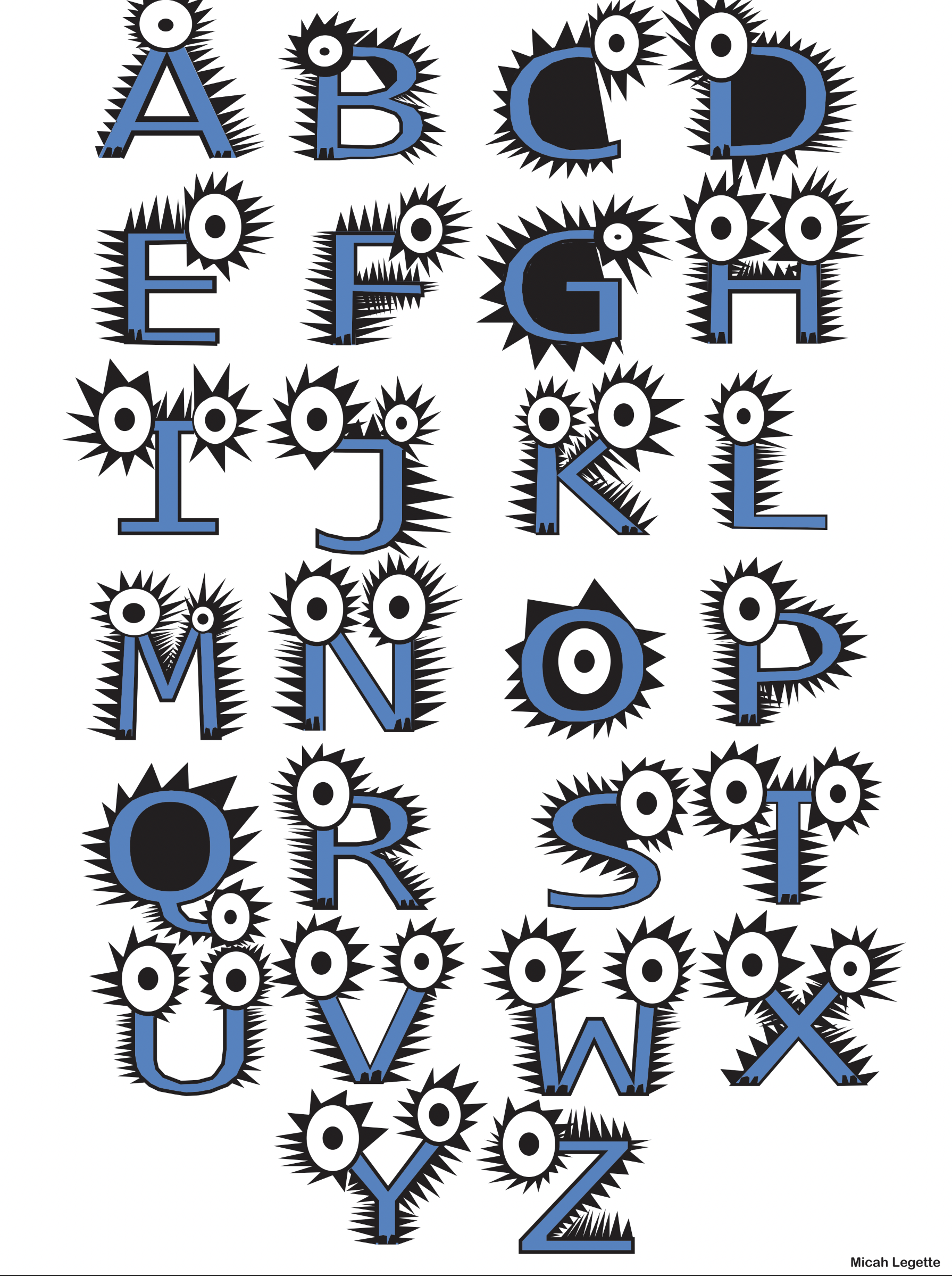 Alphabet Poster by Micah Legette