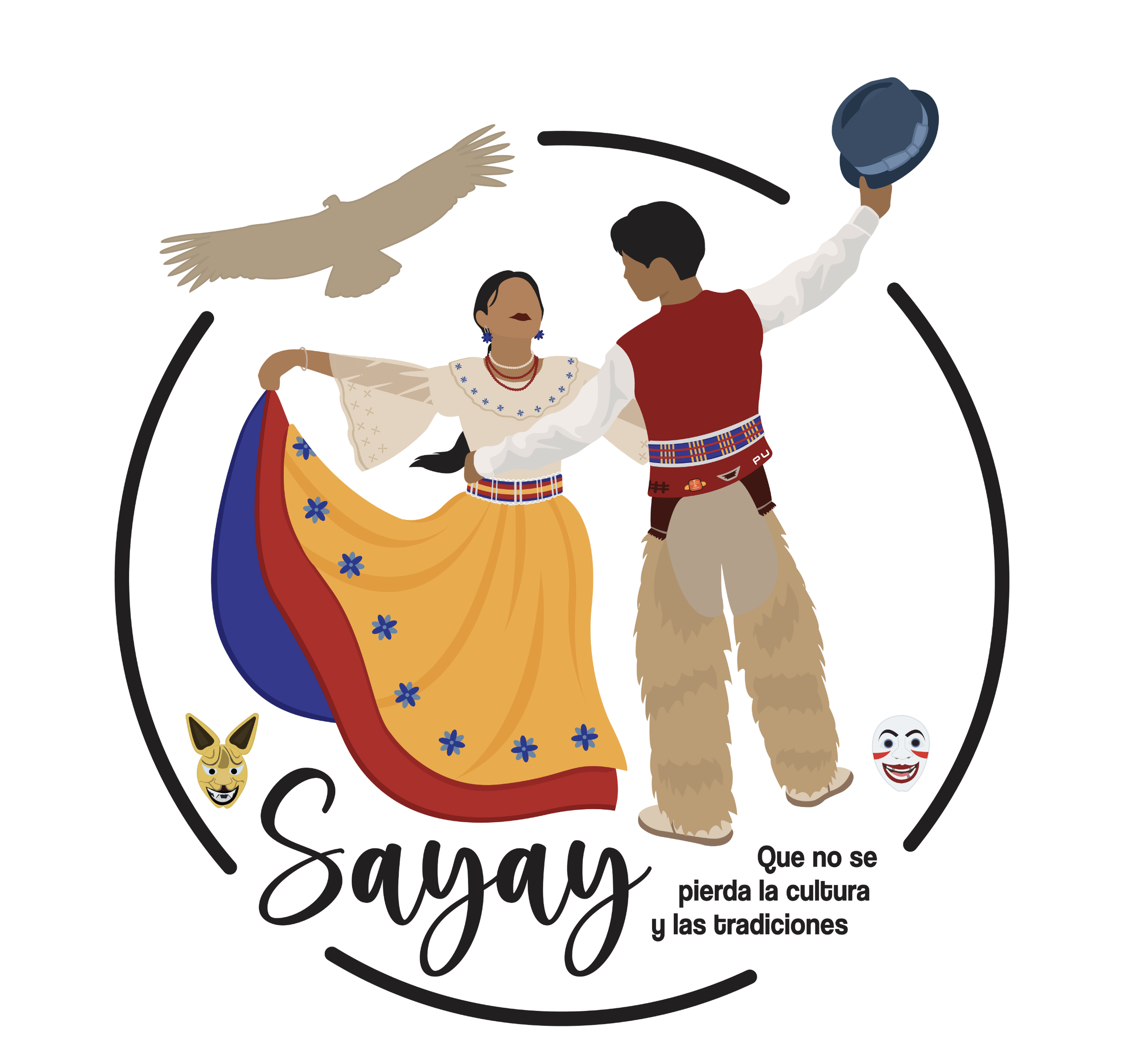 Sayay Logo Design with Dance Troop from Ecuador by Lydia Stone