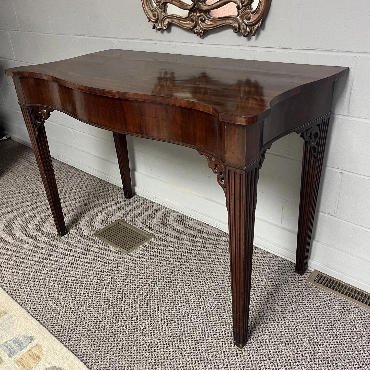 64a English Sheraton Mahogany Console