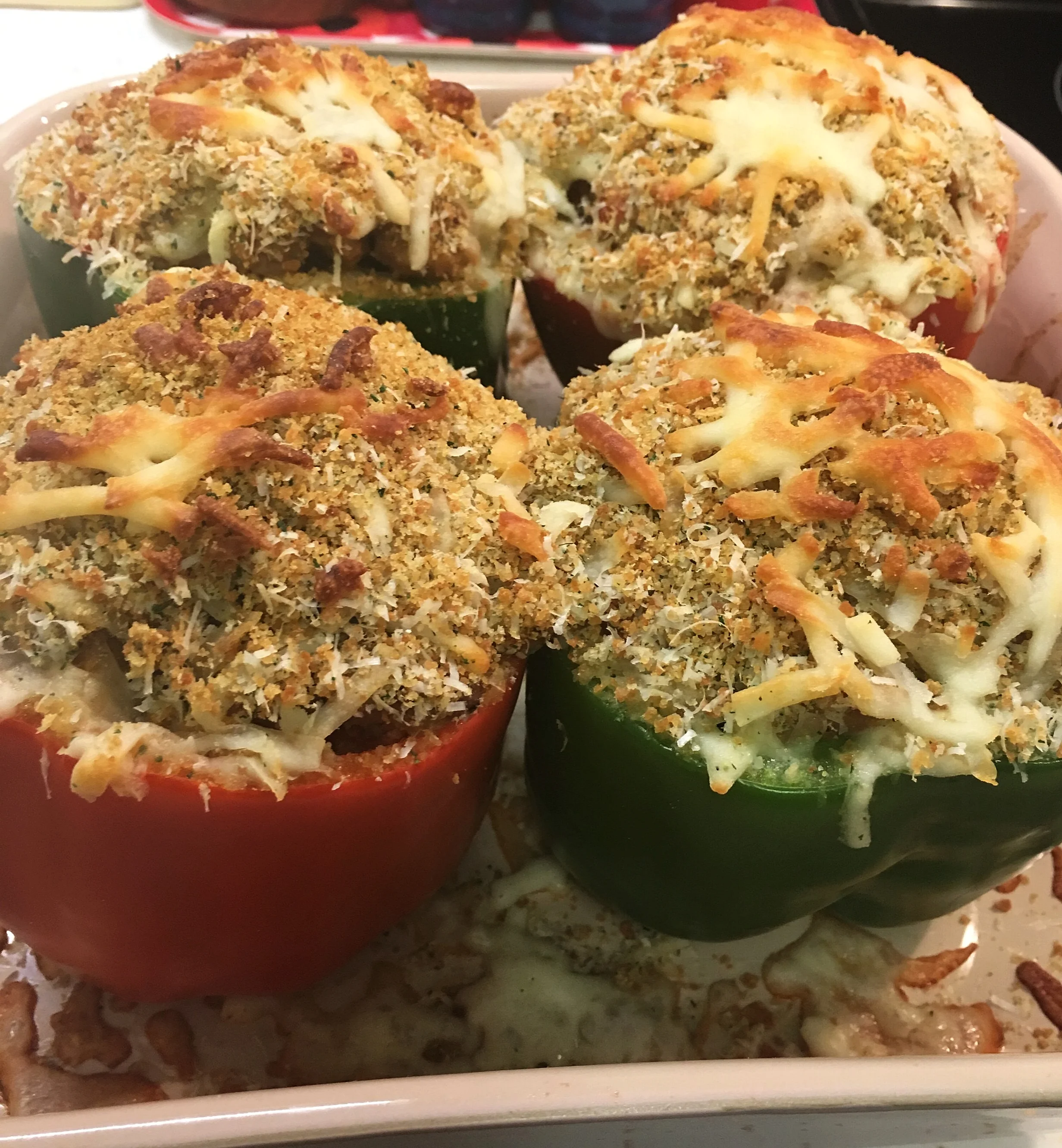 In Which We Make Sausage Stuffed Peppers, Successfully