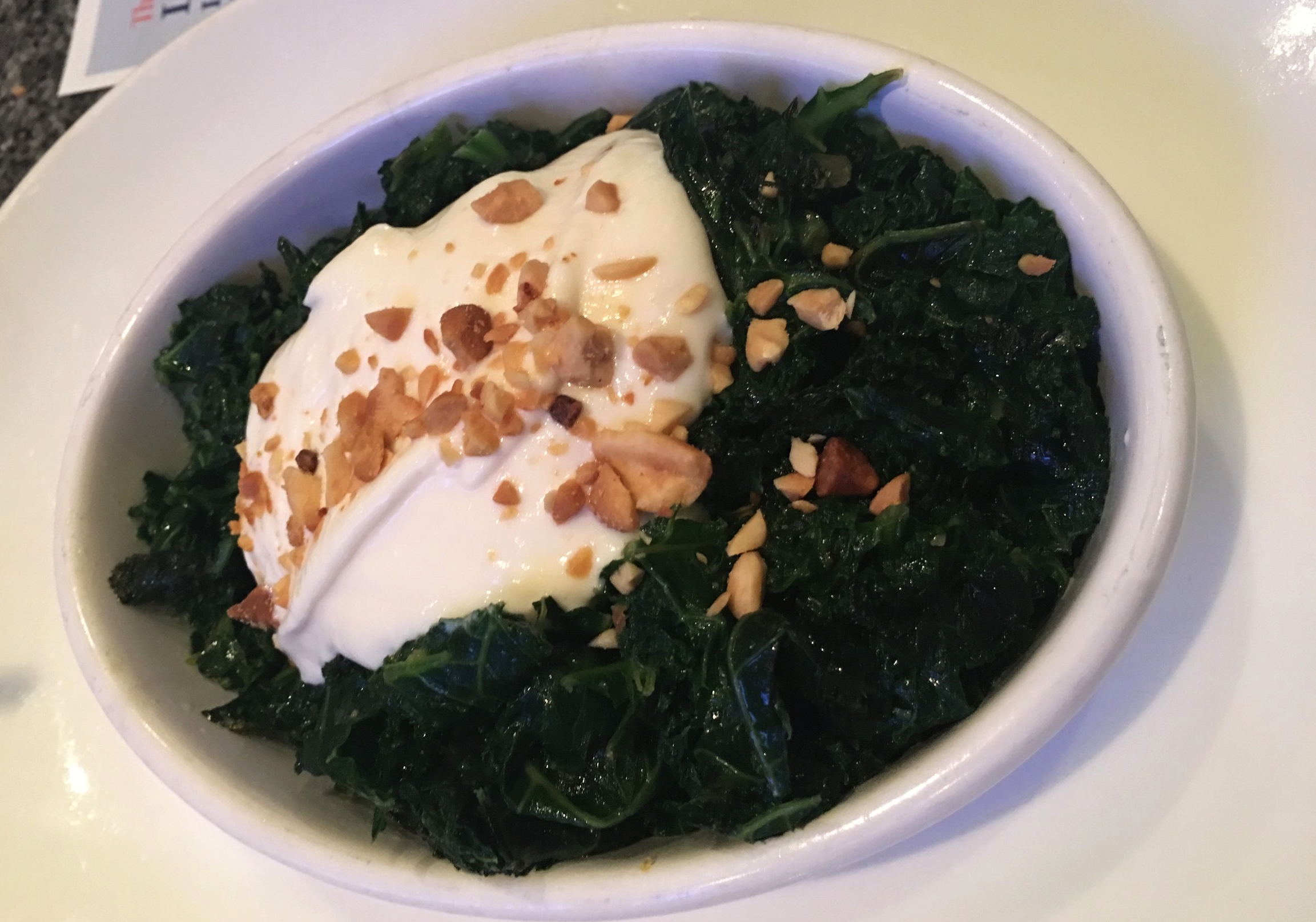 Sauteed Kale with Yogurt and Peanuts