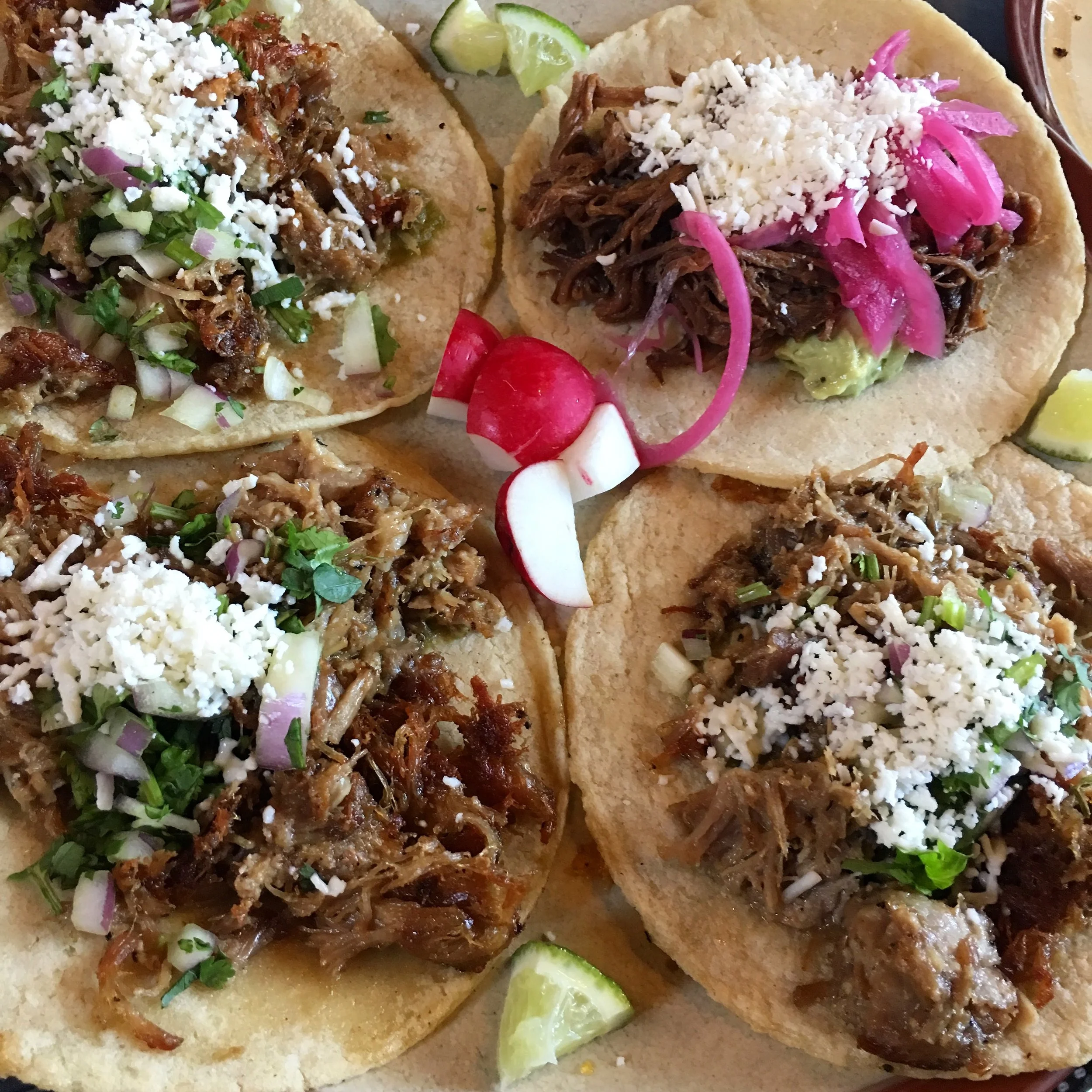 Carnitas and barbacoa tacos. Every time. OMG.  