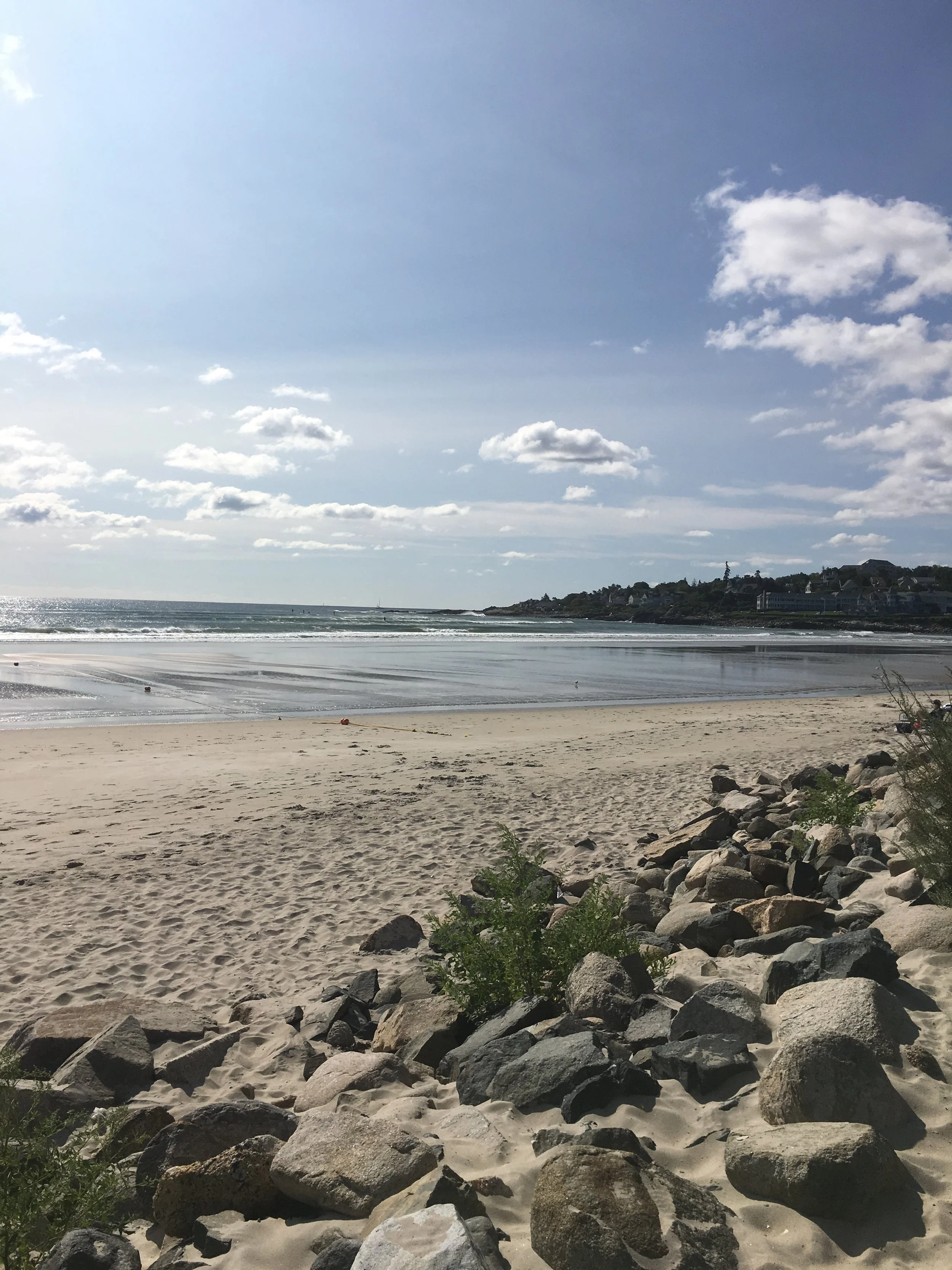 Main Beach in Ogunquit, Maine. Lovely, but very chilly time spent ocean-gazing, while wearing jeans and (!) and a jacket. Much lobster consumed.&nbsp;