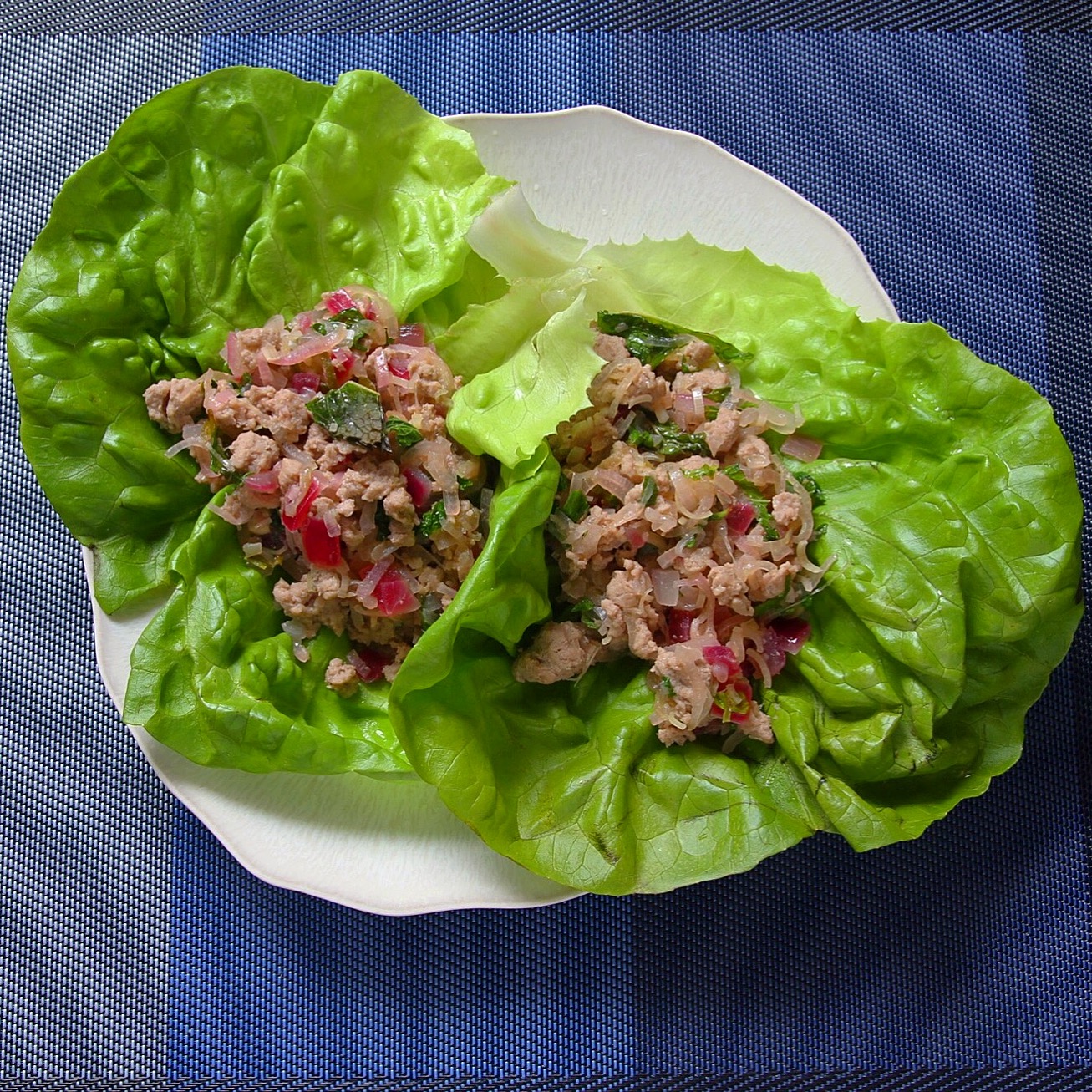 Thai turkey lettuce wraps. Recipe by Giada de Laurentiis.  