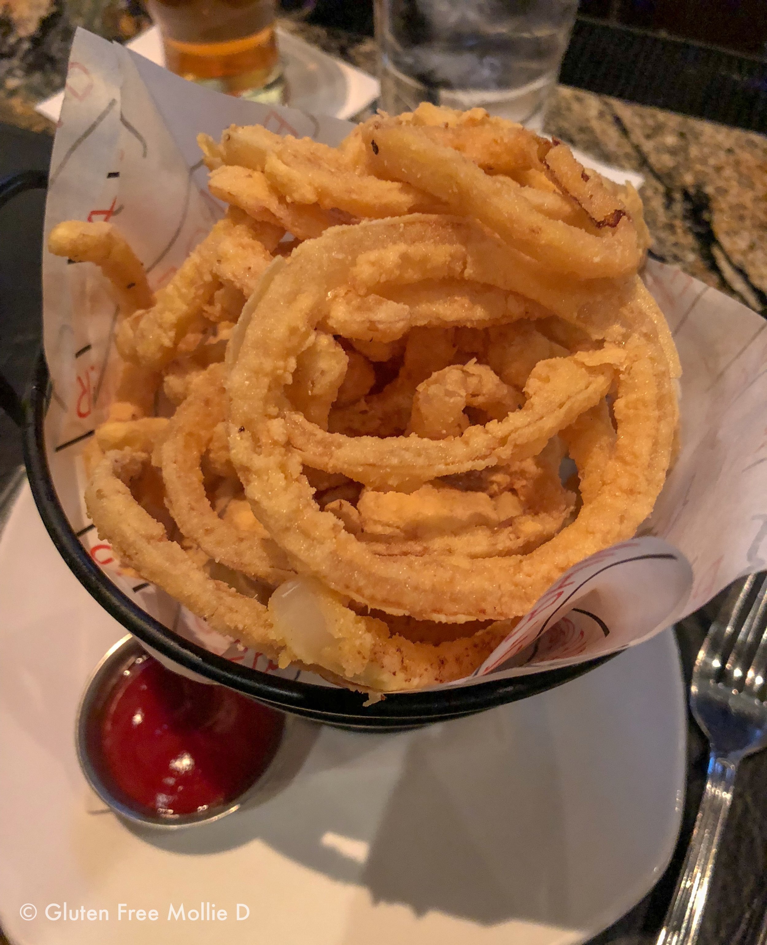  Gluten free onion rings - perfection.  