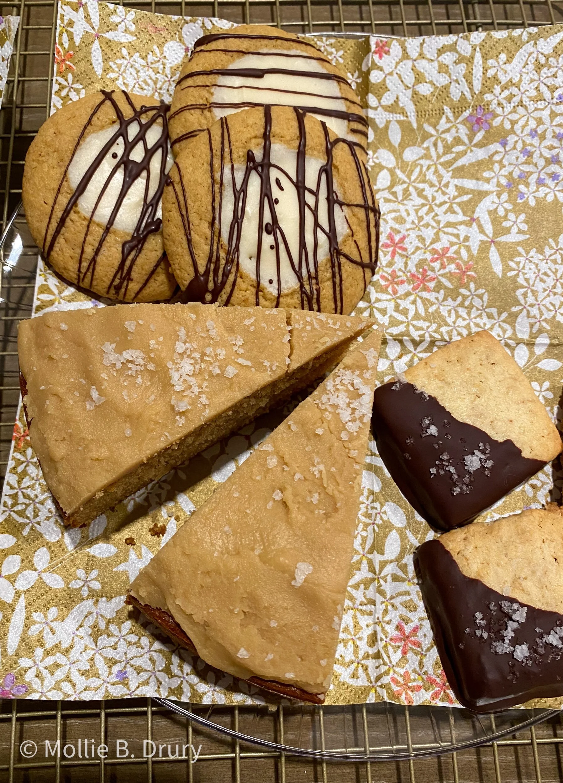 Generous slices of cake.