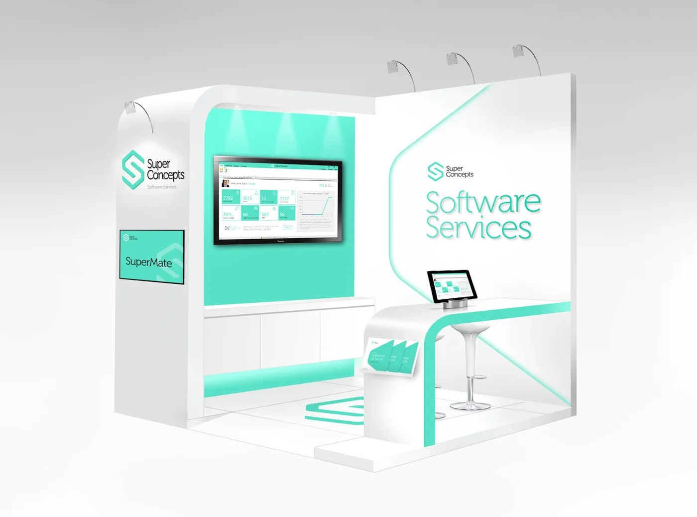 tradeshow event stand design - super concepts
