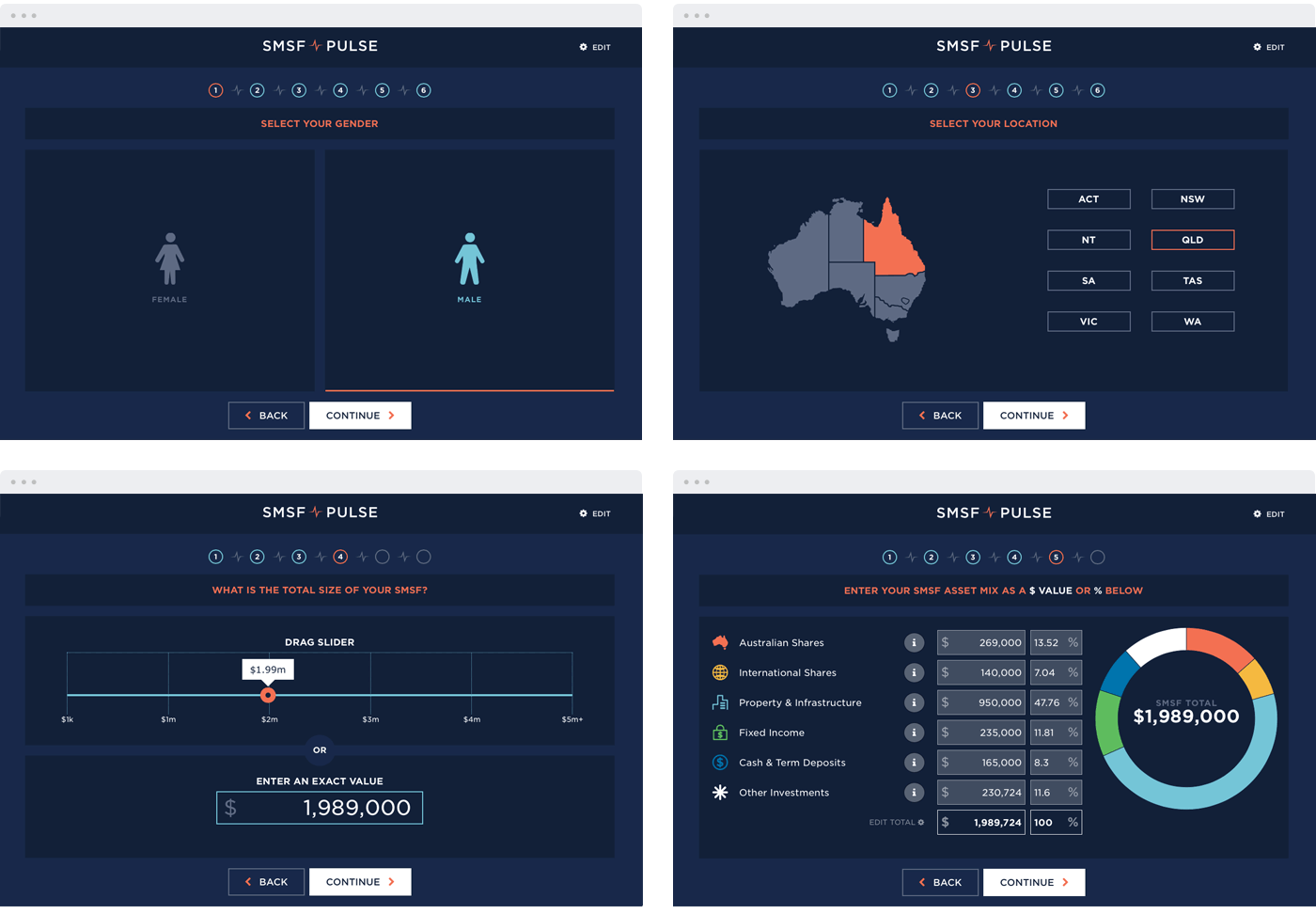 financial app design - amp capital