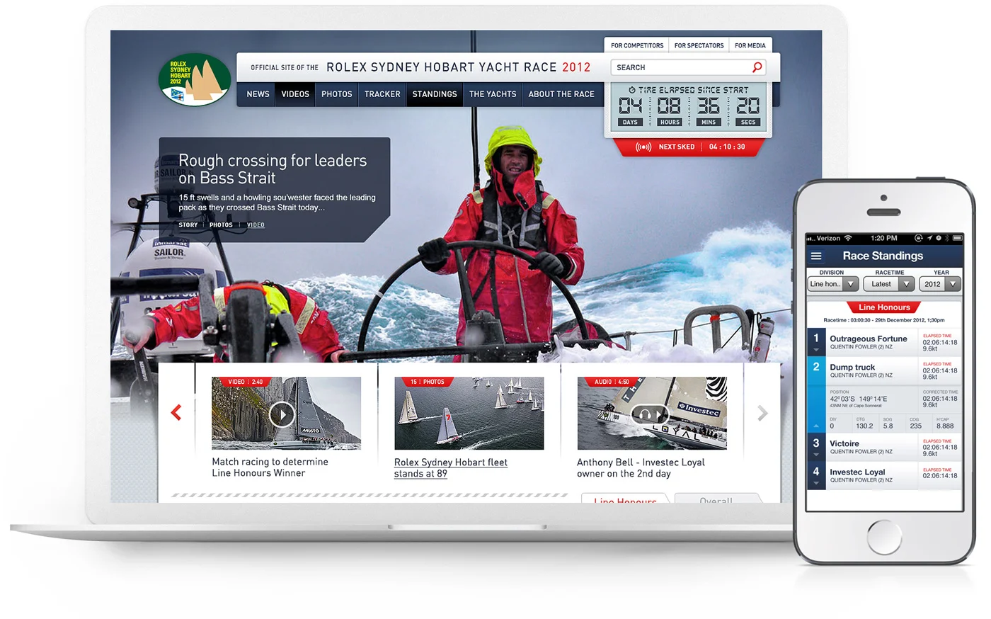 website design - sydney to hobart yacht race