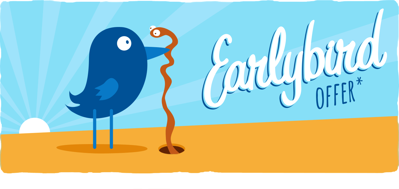 Animated gif illustration - early bird