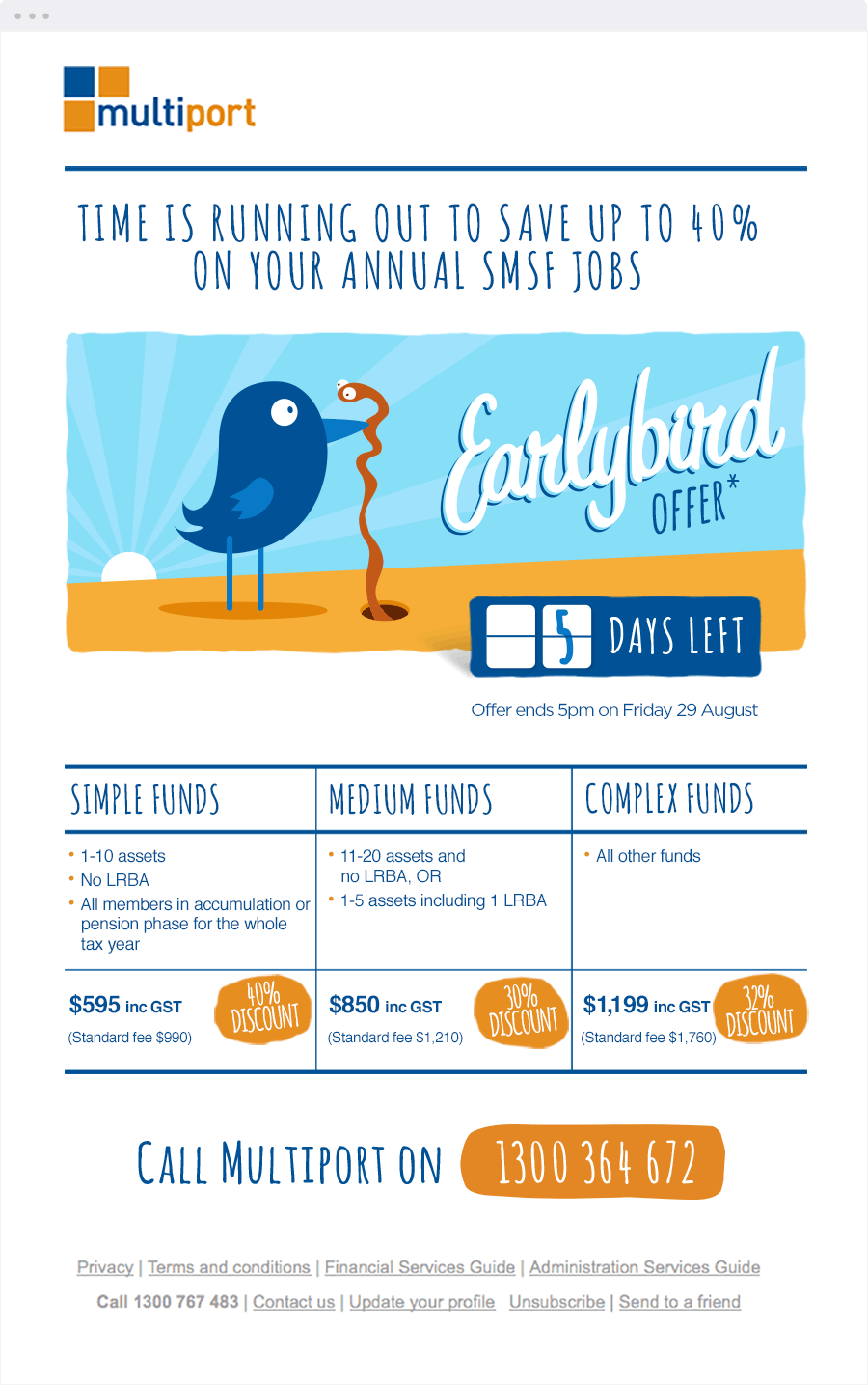 edm - email marketing - early bird