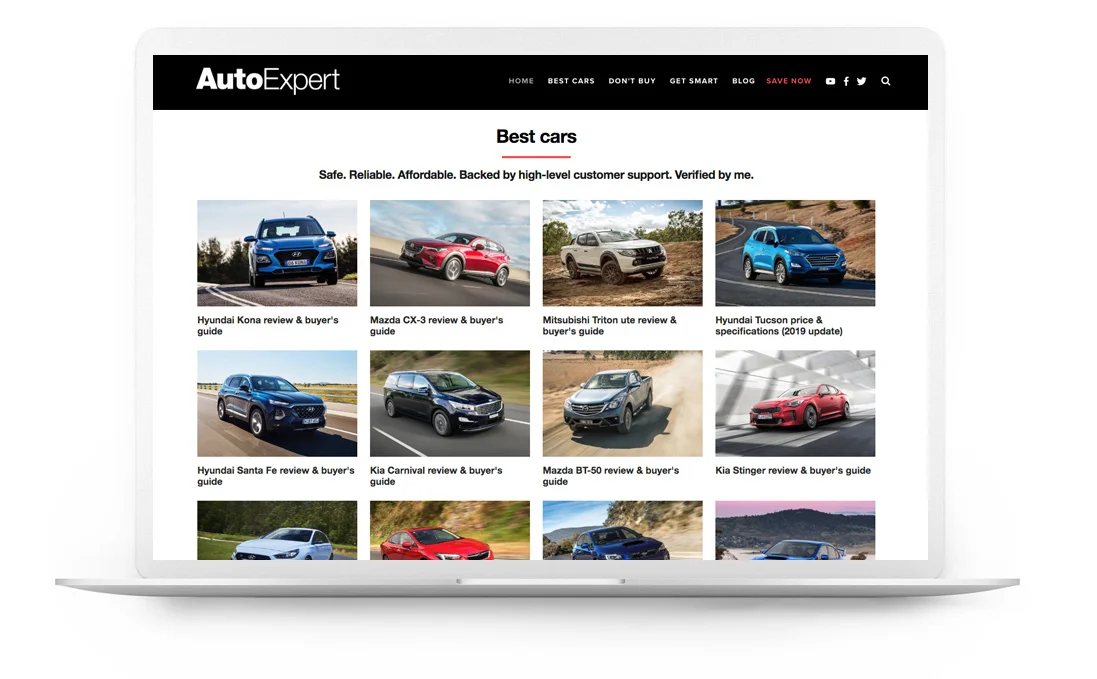 Squarespace website example - auto expert - John Cadogan