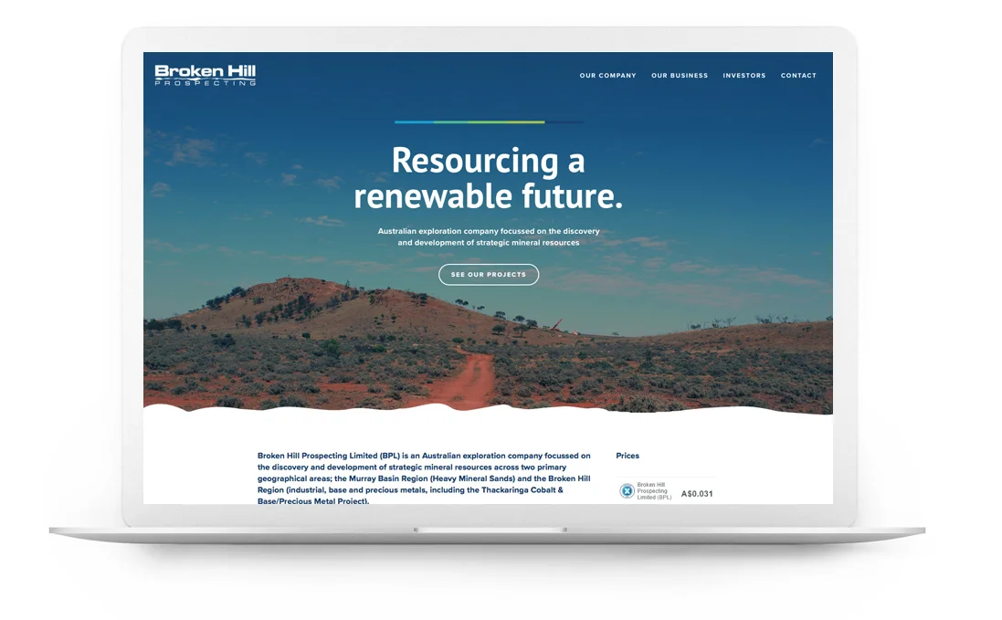 Squarespace website - Broken Hill Prospecting