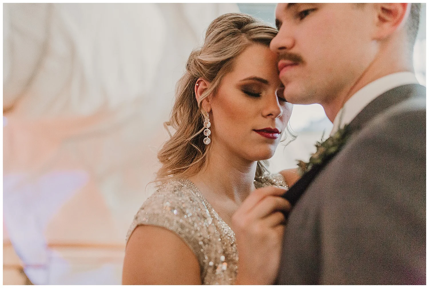 Bride and Groom Lauren Baker Photography Science Museum of Minnesota Wedding Fall Wedding