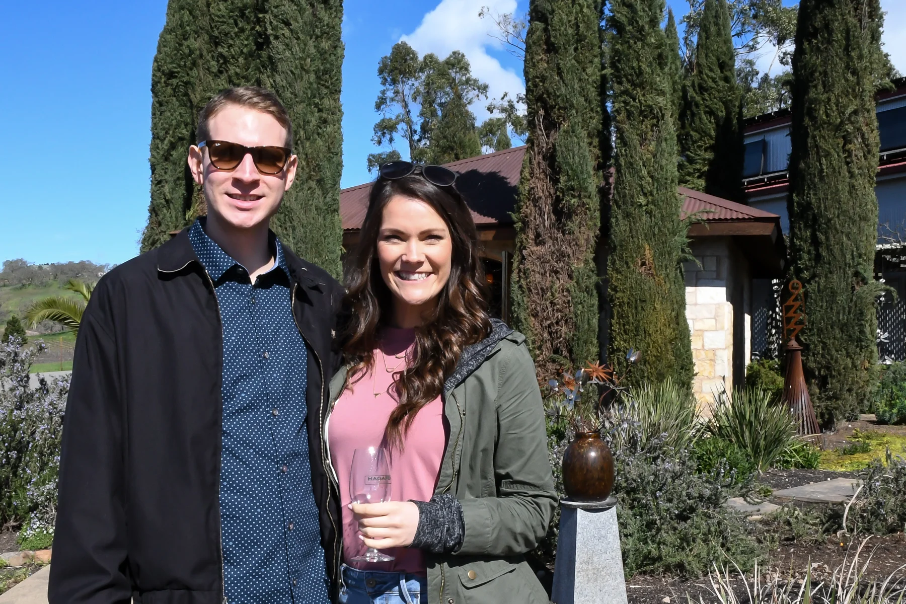 Gil & Shannon at Hagafen Winery