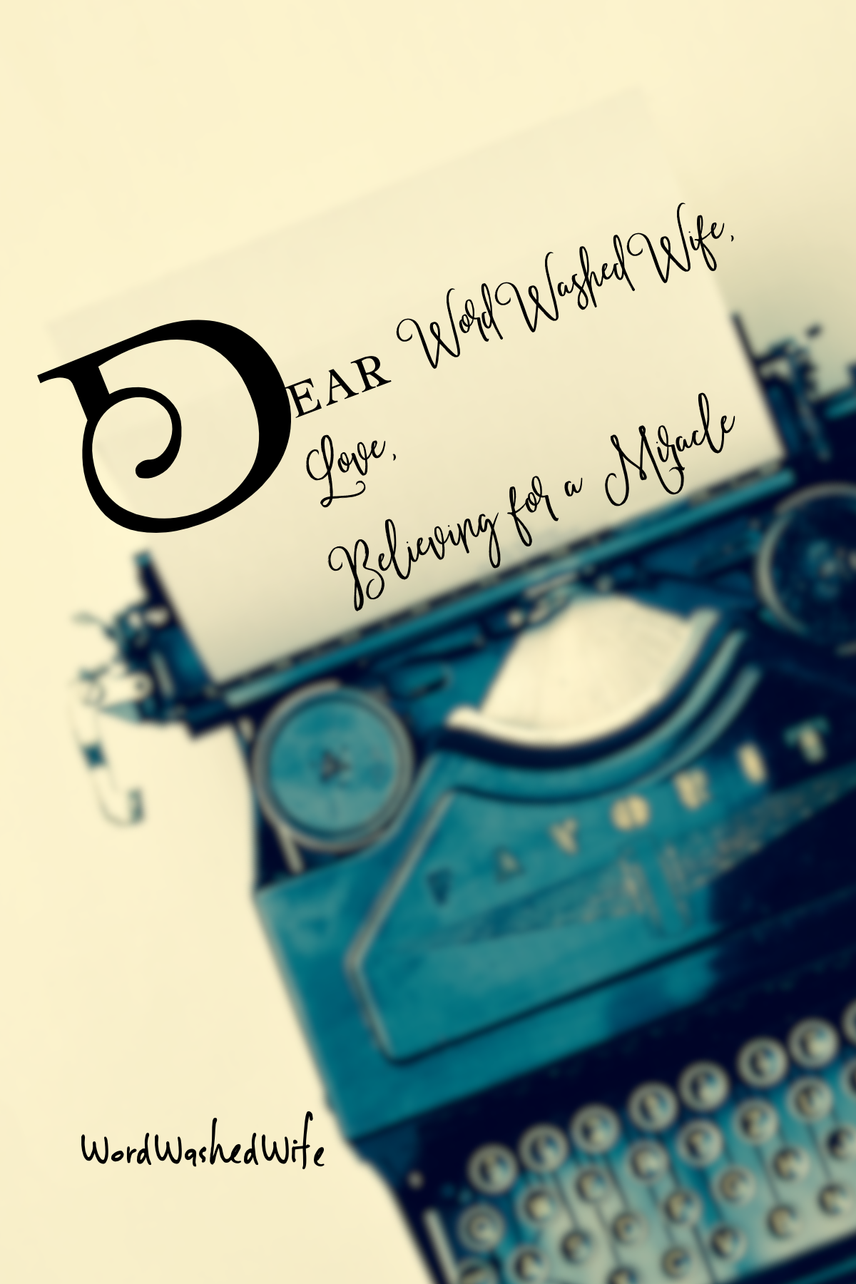 Dear Believing For a Miracle,