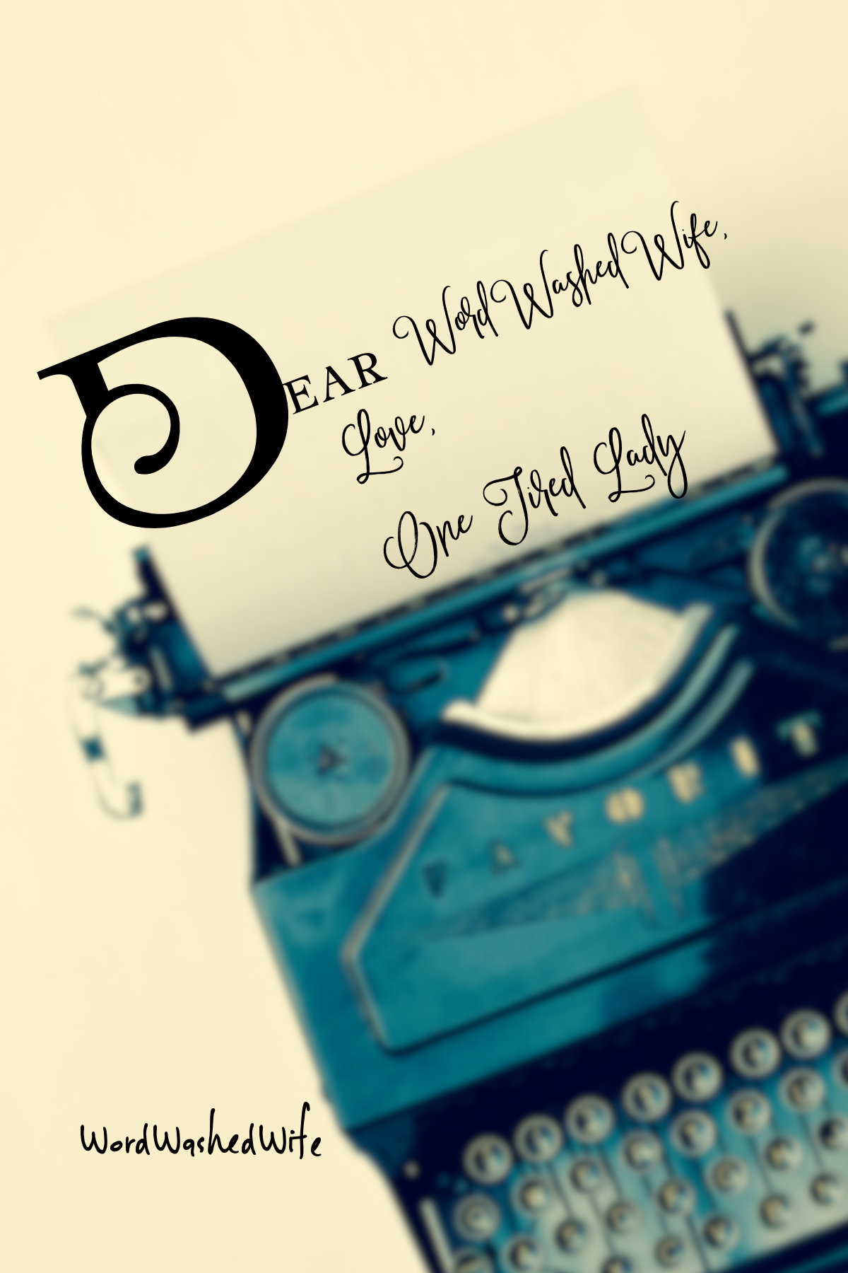 Dear One Tired Lady,