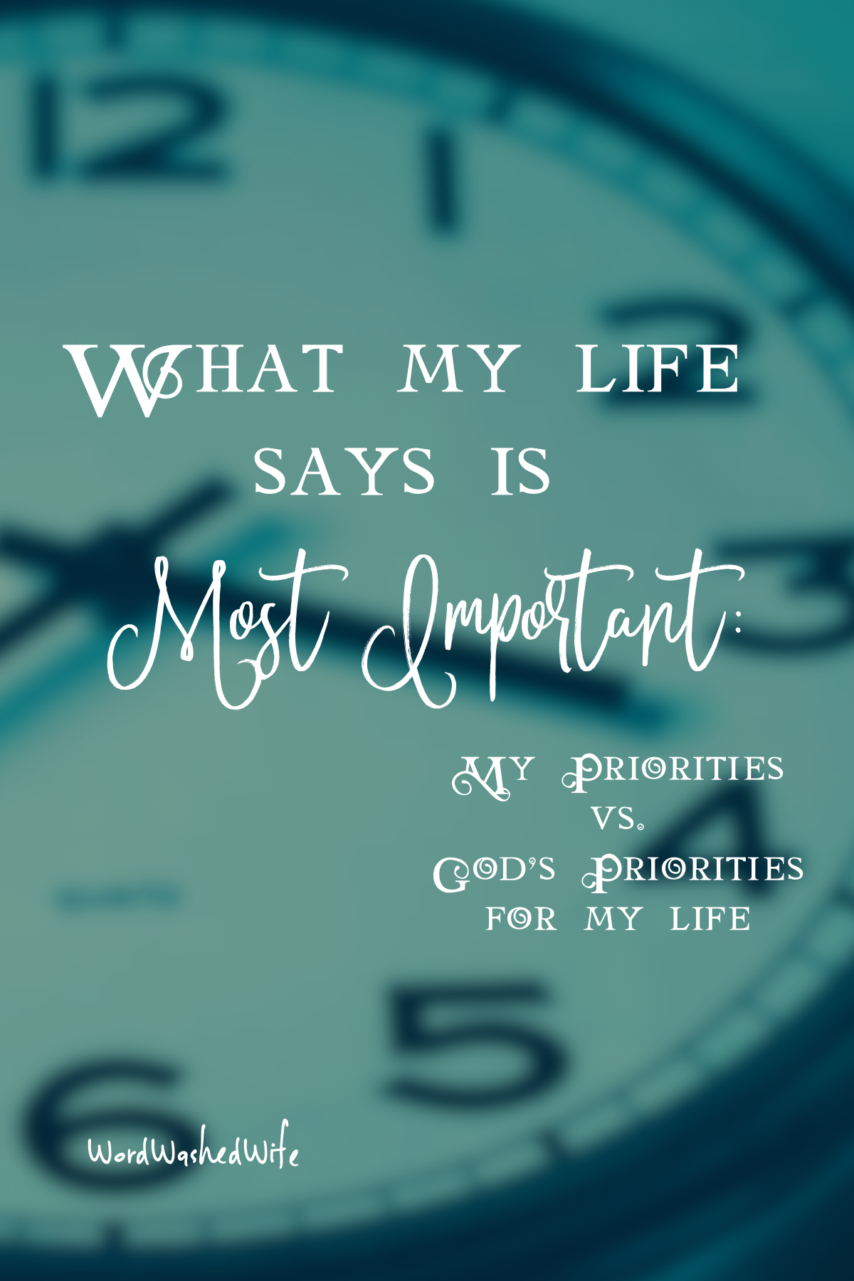 What My Life Says is Most Important