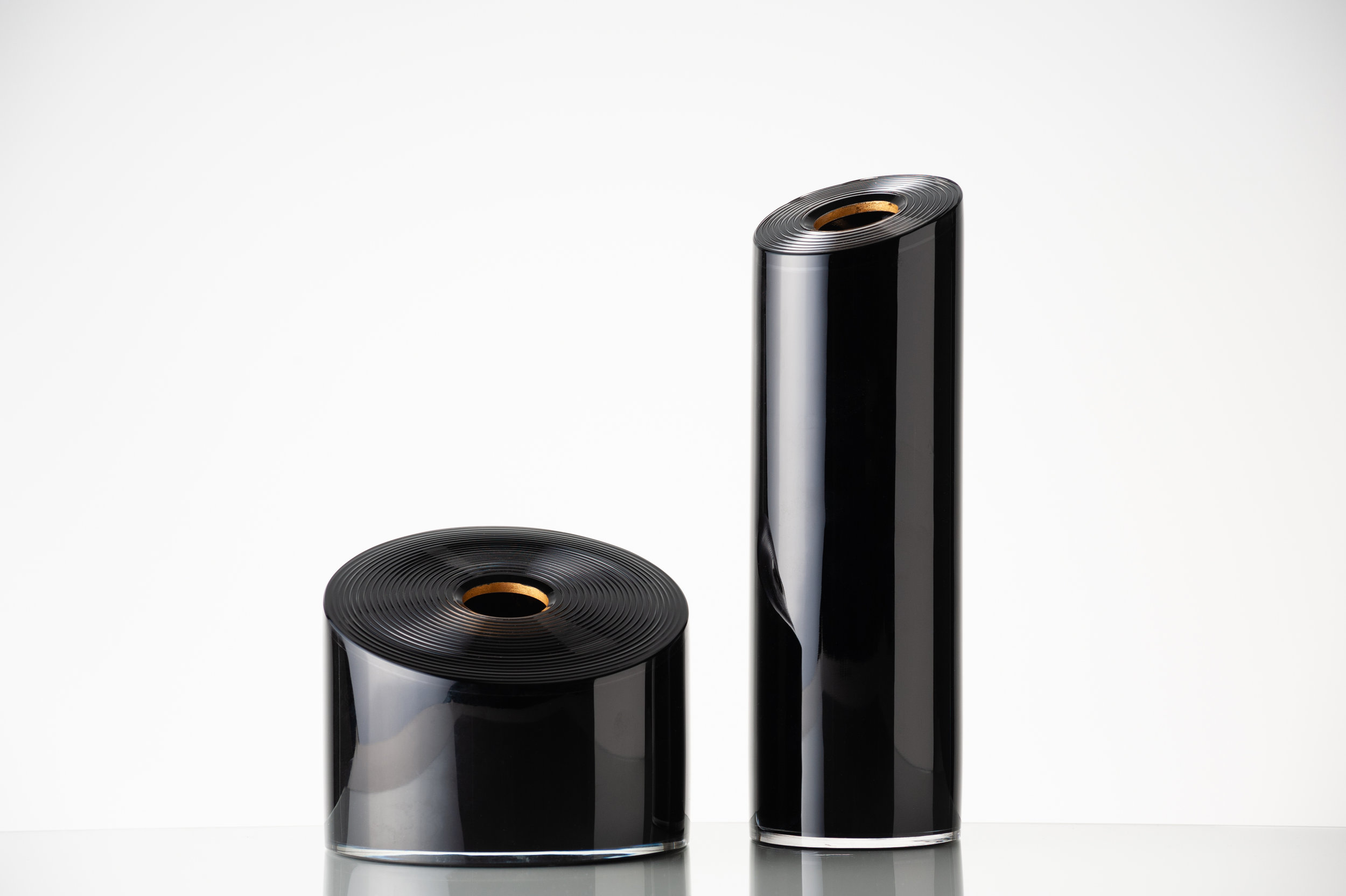 Black Vessels w/ Gold Leaf