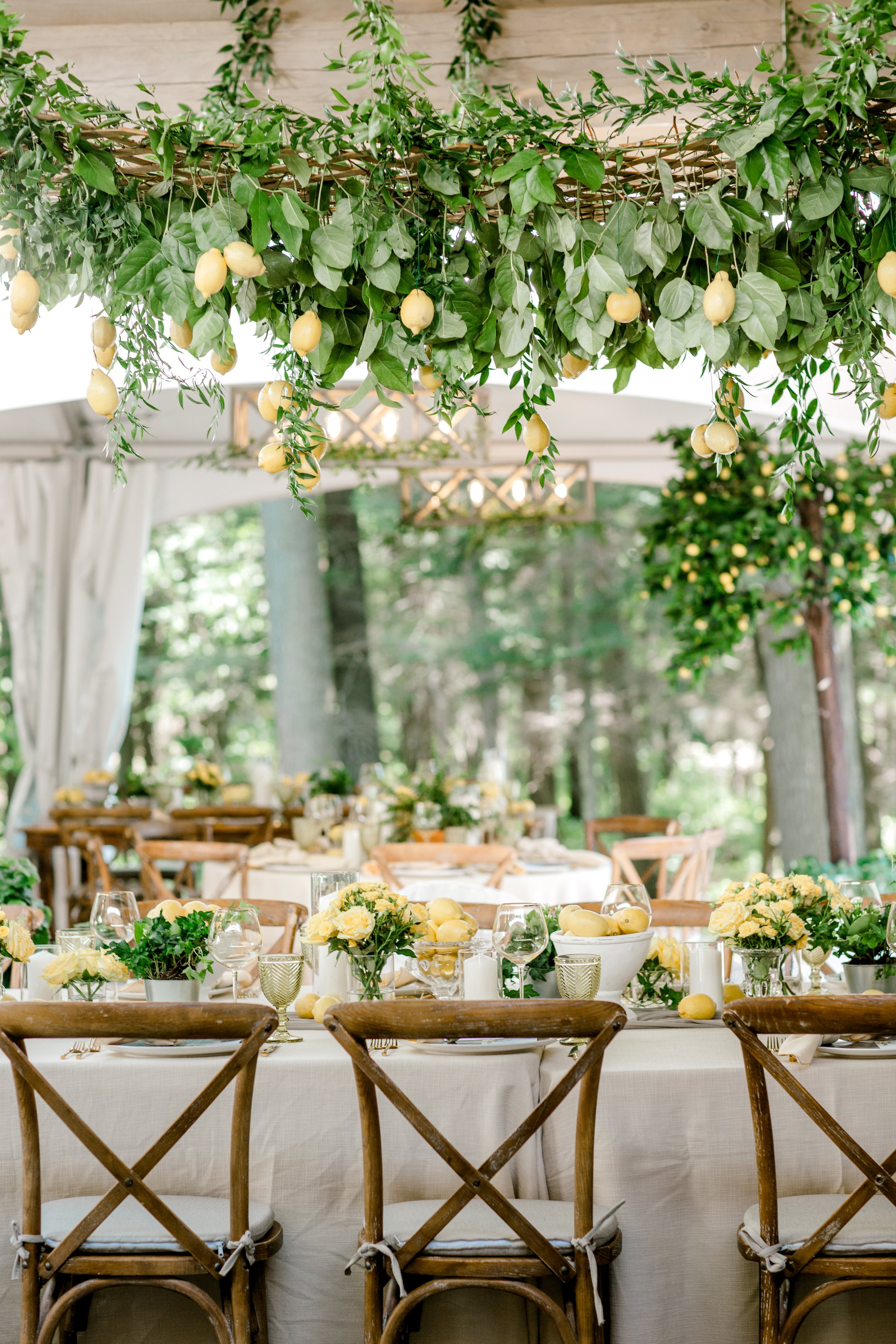 Positano Inspired Italian Market Wedding at Private Cottage in Muskoka