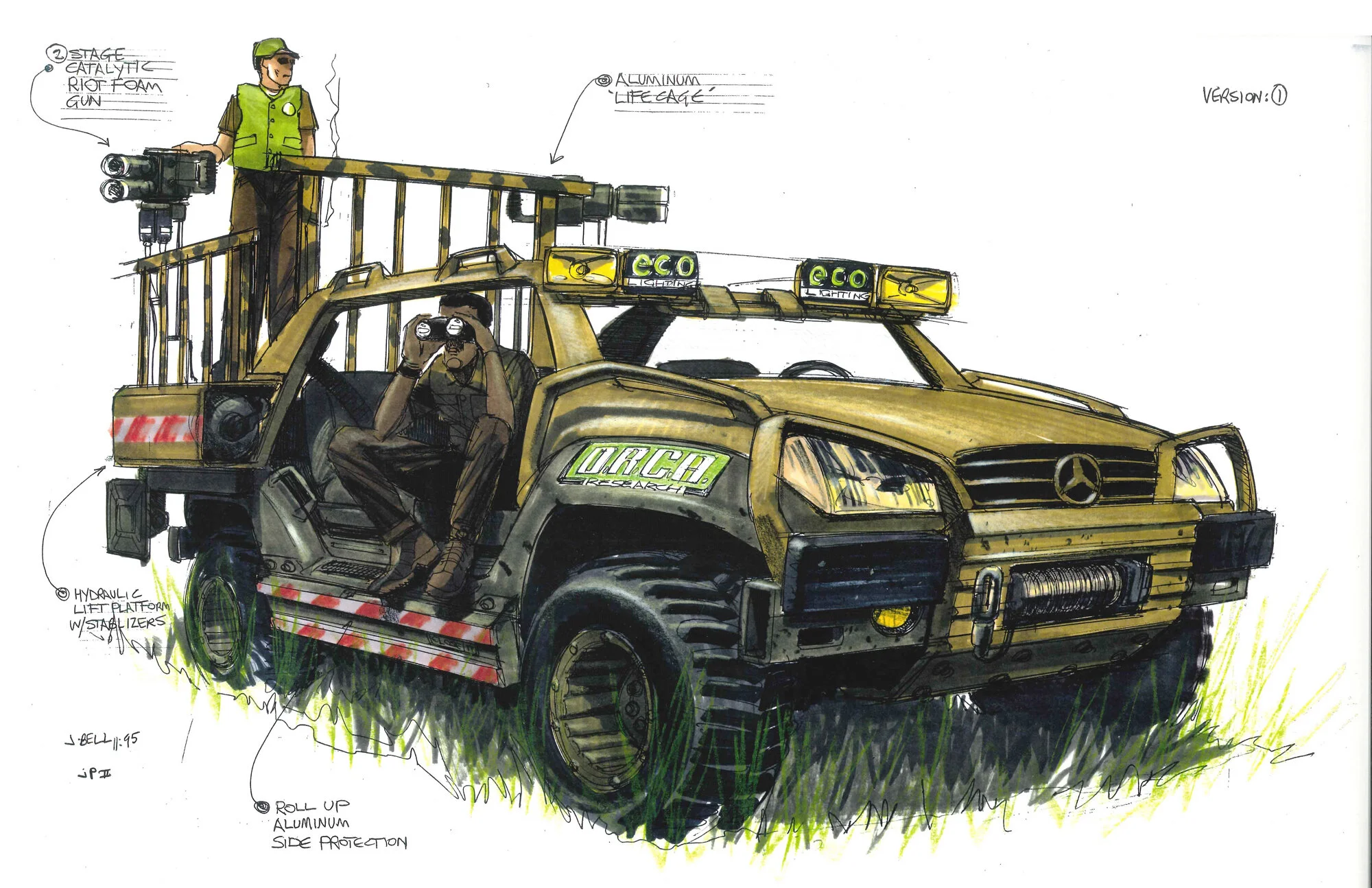 Jurassic Park Vehicles Concept Art