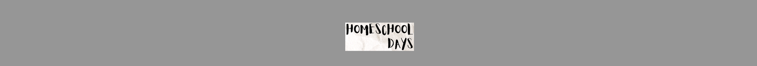 Home School Wednesday