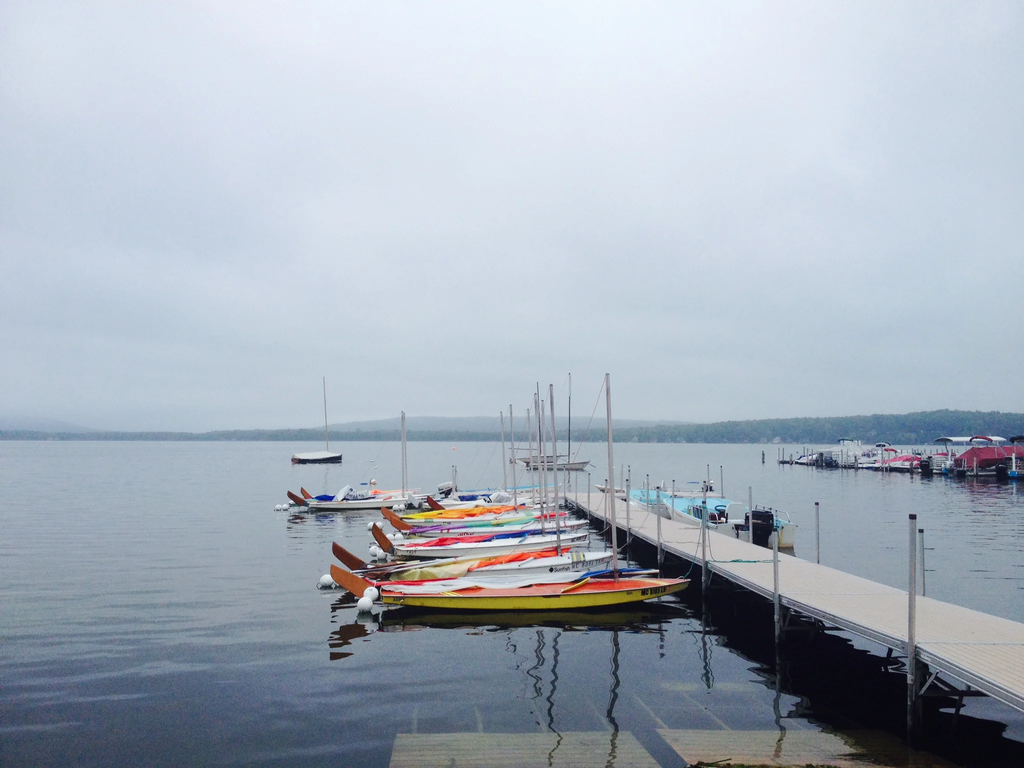 Sunfish sails down at dock.jpg