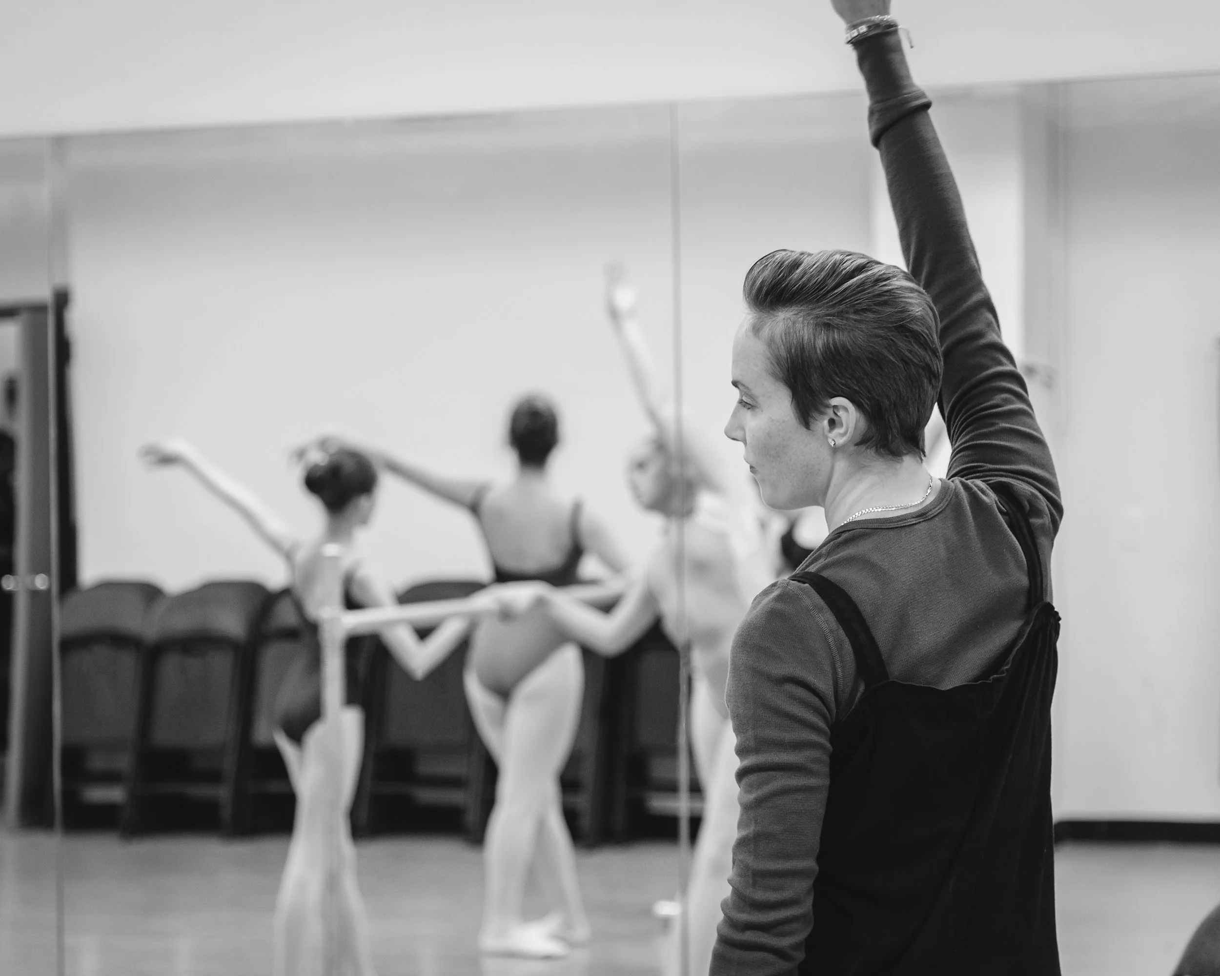 Teaching a master class for Ballet Academy of Pittsburgh. Photo by Kristina Clark.