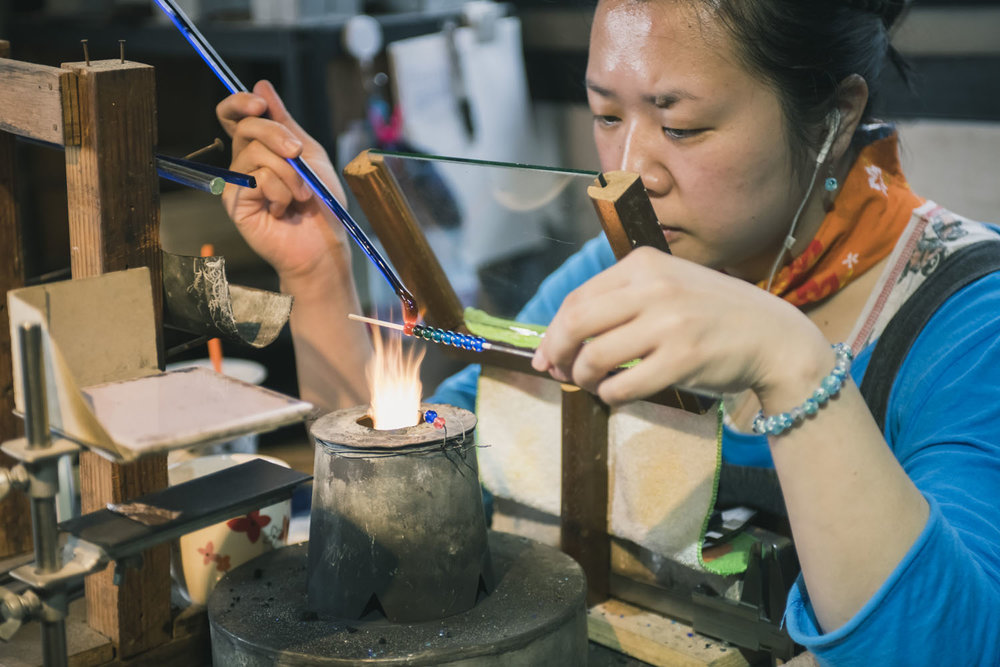 Glass bead workshop — Deeper Japan