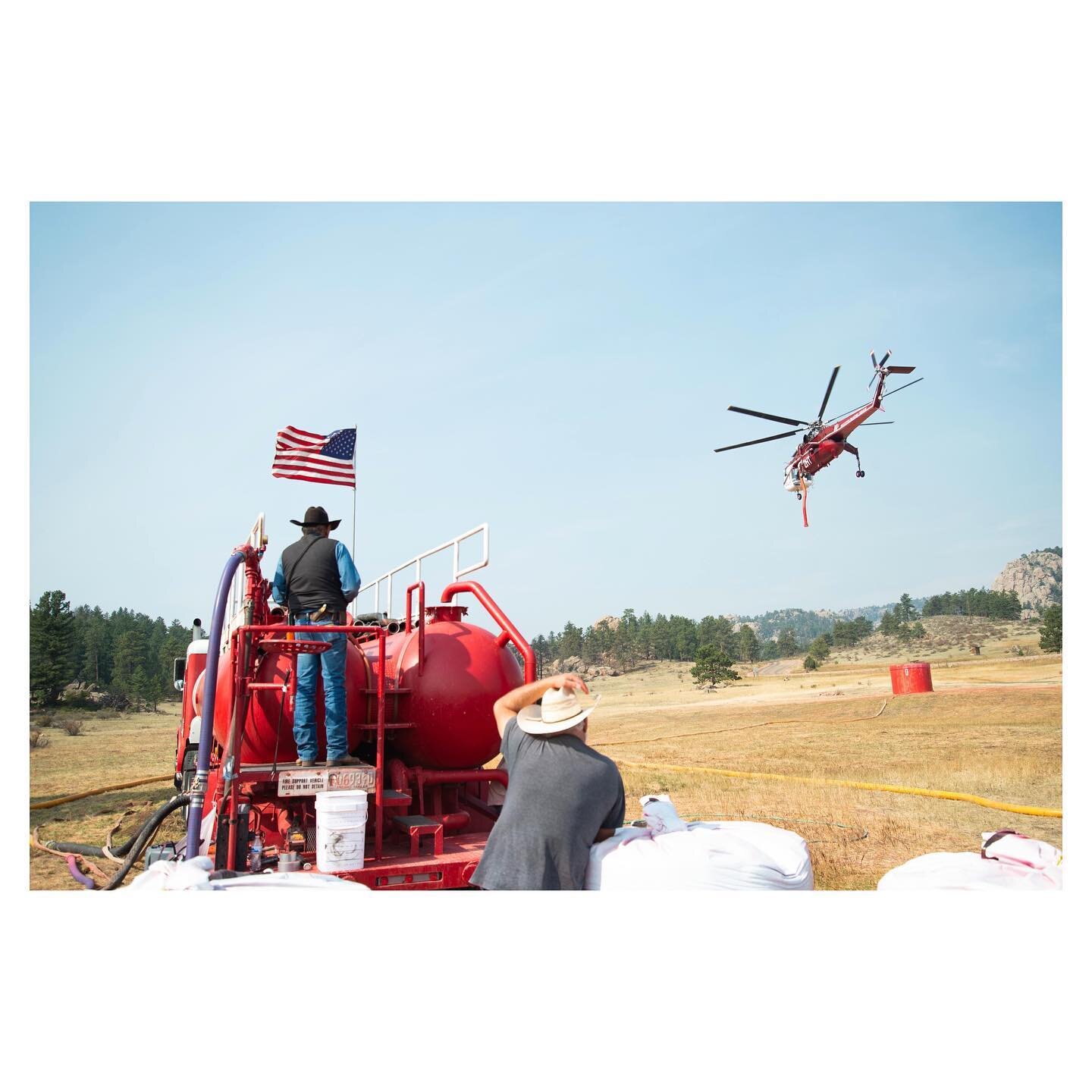 Scenes from the Cameron Peak Mobile Retardant Base this past week. 

You&rsquo;ve probably seen the pictures of big jumbo jets dropping red &ldquo;mud&rdquo; on a wildfire. This fire retardant is meant to slow the spread of the fire and prevent it fr