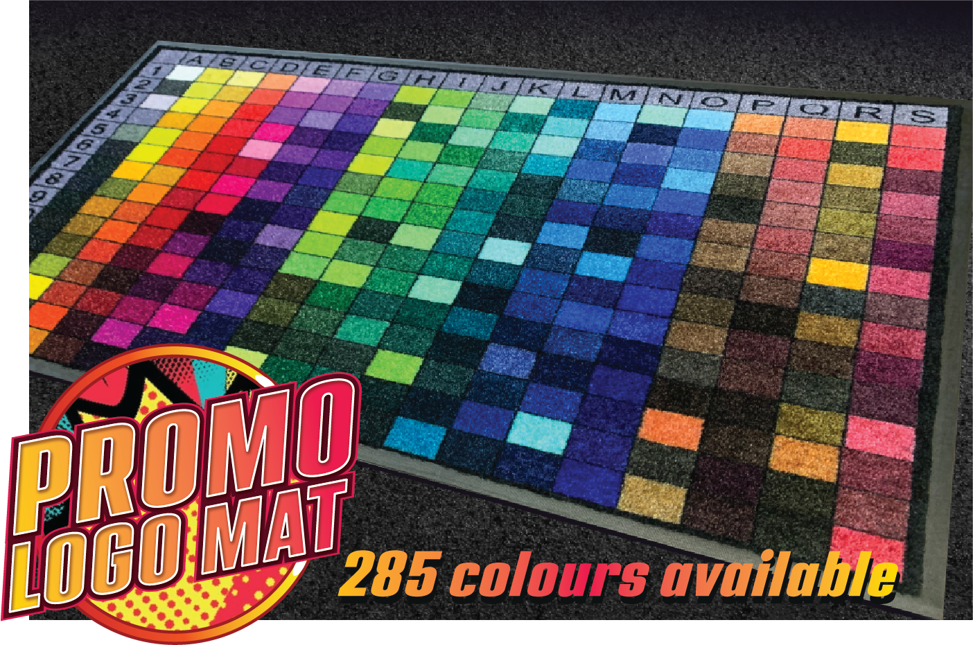 Custom Printed Promo Logo Mats & Promo Runners for Economical, Short Term Promotional Mats and Event Carpet.