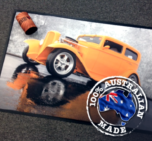 Logo Mat Floor Poster Hot Rod Design