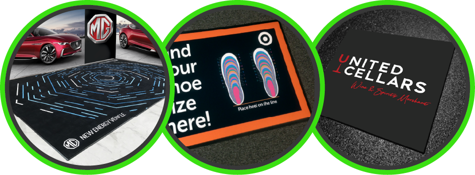 Printed Floor Mats, Floor Posters, Expo Tiles and Printed Entrance Mats