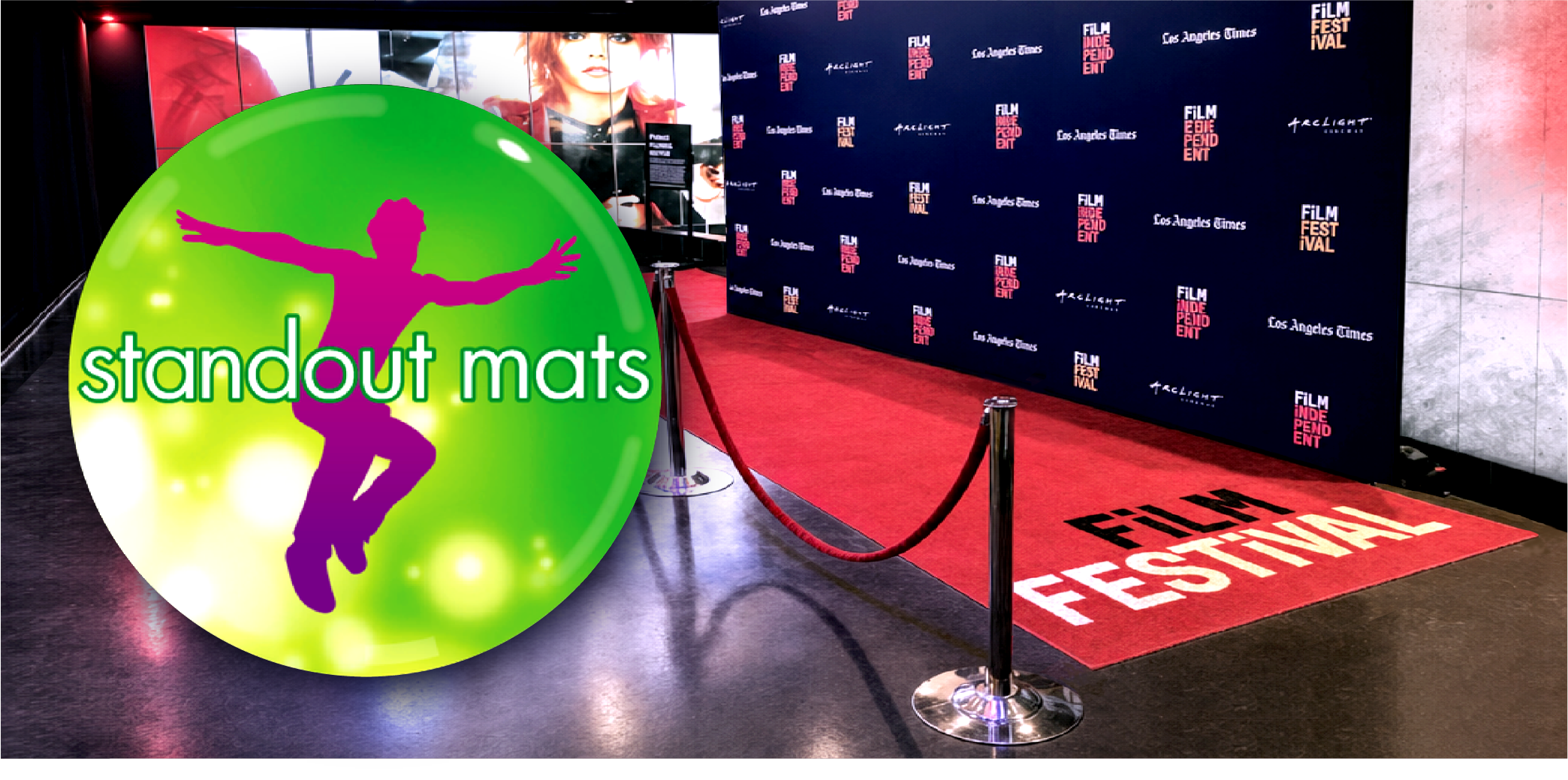 Economical, Short Term Promotional Mats and Printed Runners - Great for short term events such as, Red Carpet roll outs, Concerts, Corporate events and Short Term Promotional and POS Logo Mats.