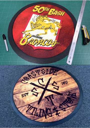 Exclusive to Standout Mats, our Round Felt Topped, Rubber Backed Bar Mats are produced here in our factory, using only the very best 100% Australian-made materials.