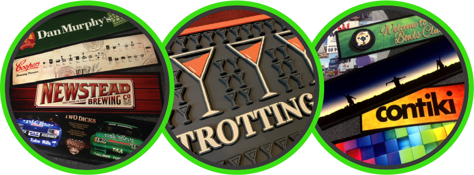 Australian-made Custom Printed Bar Runners. PVC Bar Mats and Custom size Bar Mats.