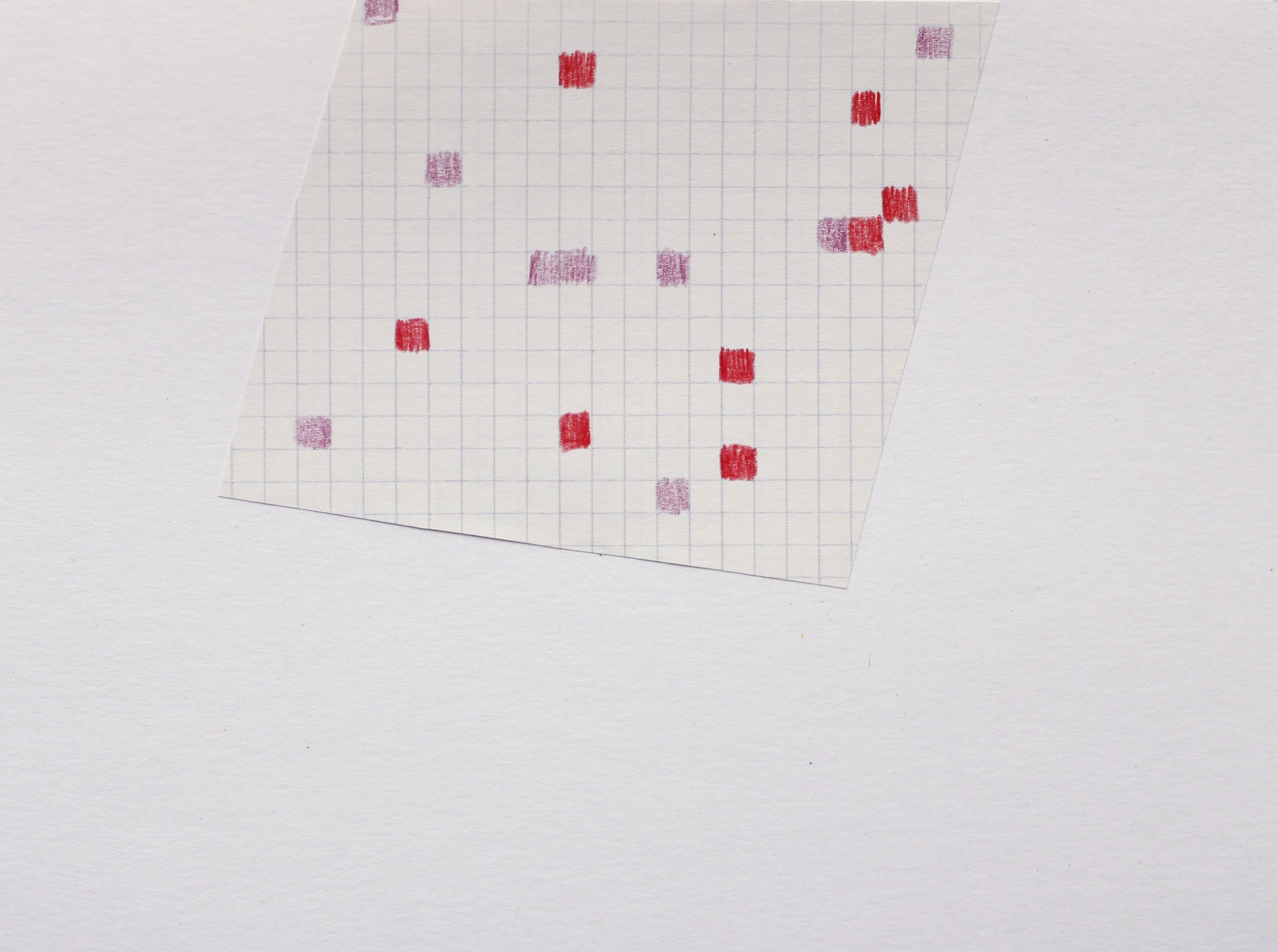  Paper and color pencil collage  6” x 8”  2020 