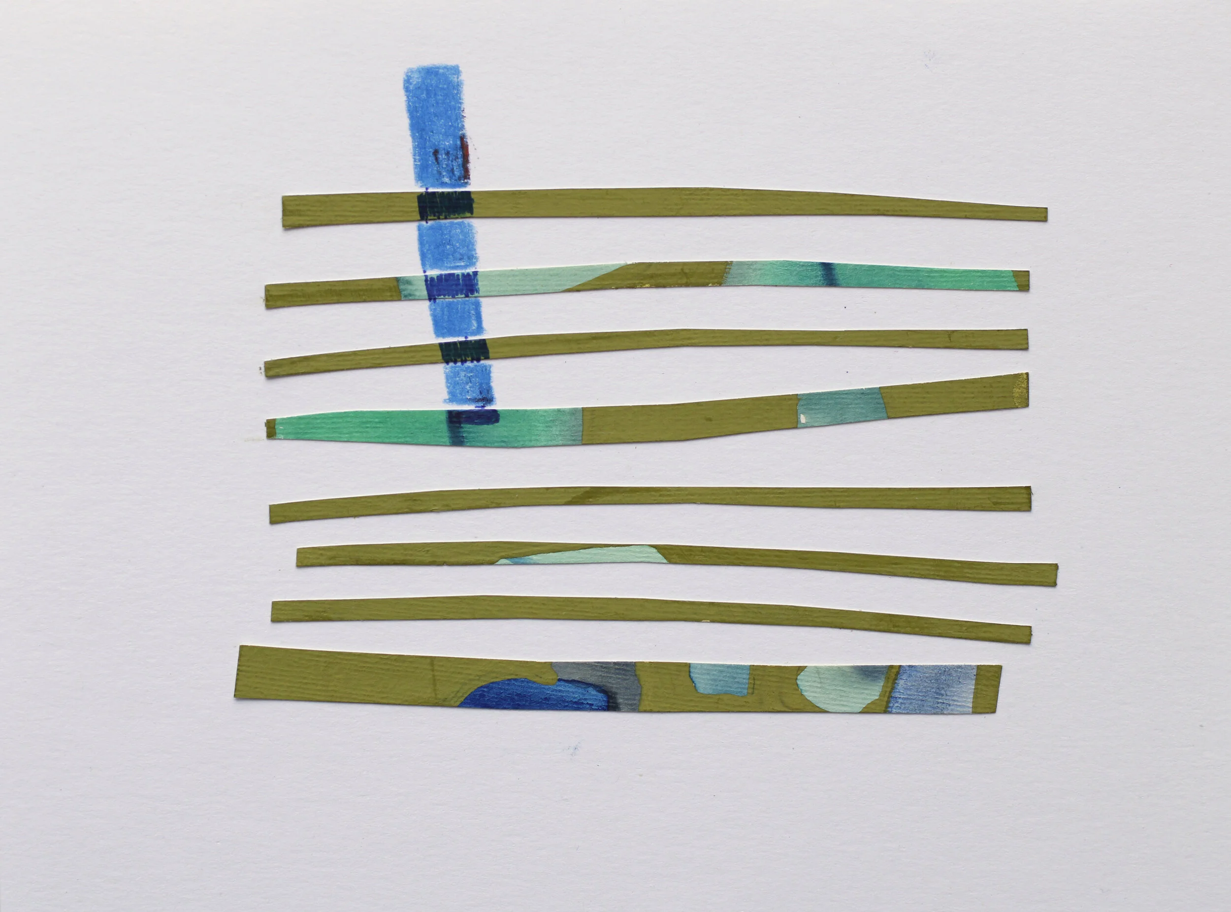  Paper and color pencil collage  6” x 8”  2020 