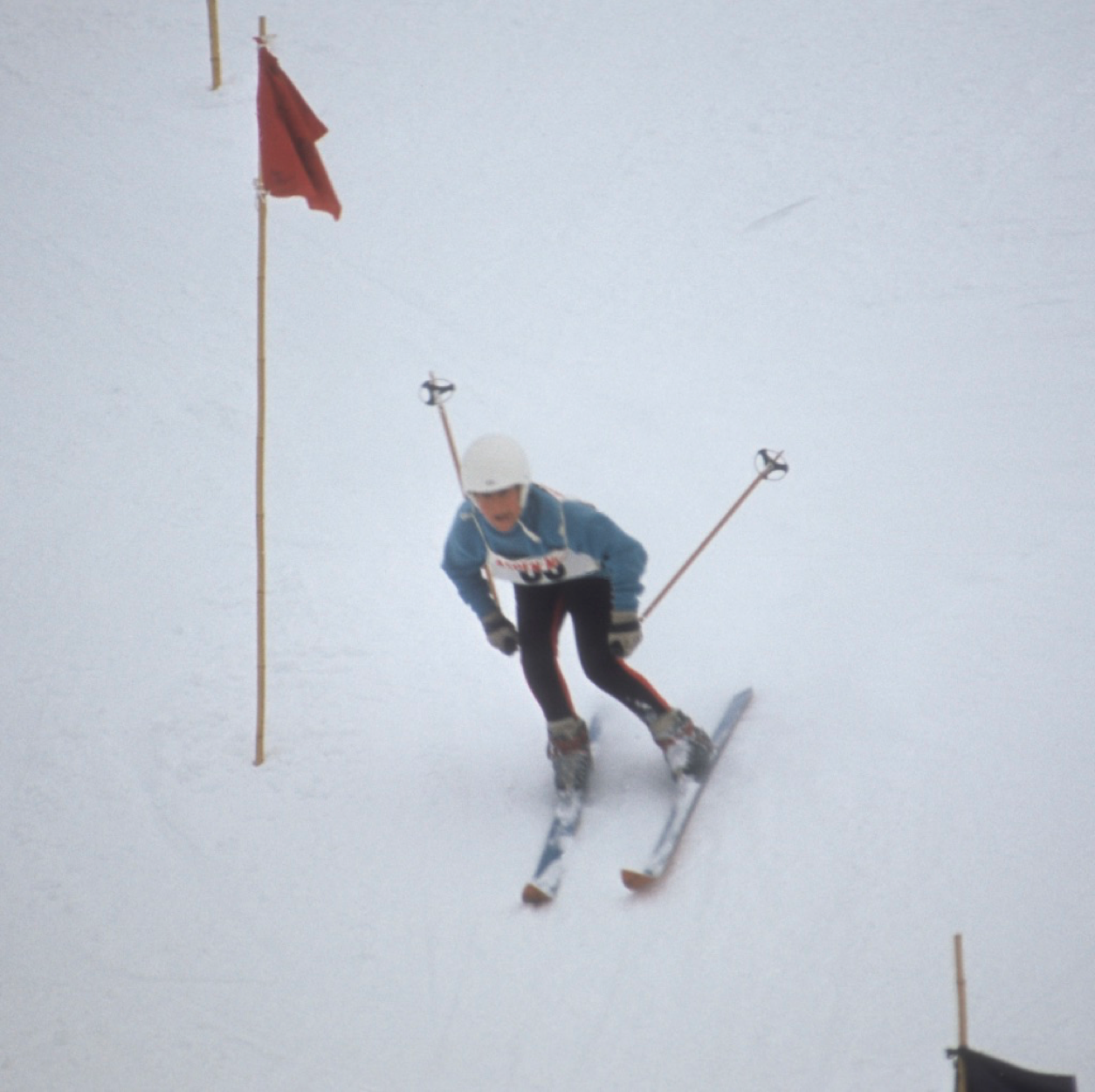 Competitive downhill racing at top speeds…